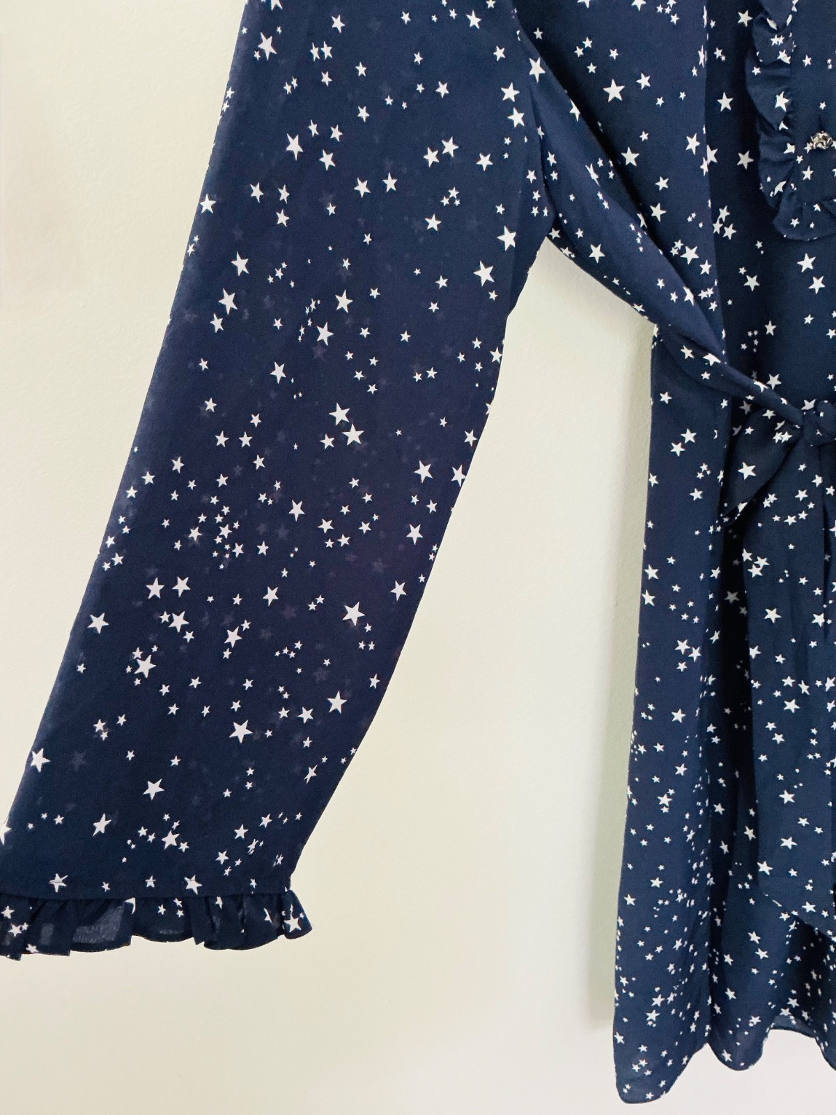 Kate Spade Star Bright Night Sky Silk Shirtdress SZ Medium With Belt NWOT