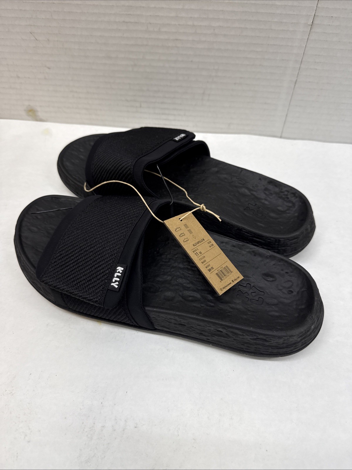 Kelly Slater KLLY Men’s Slides Black/Black NEW With Tags