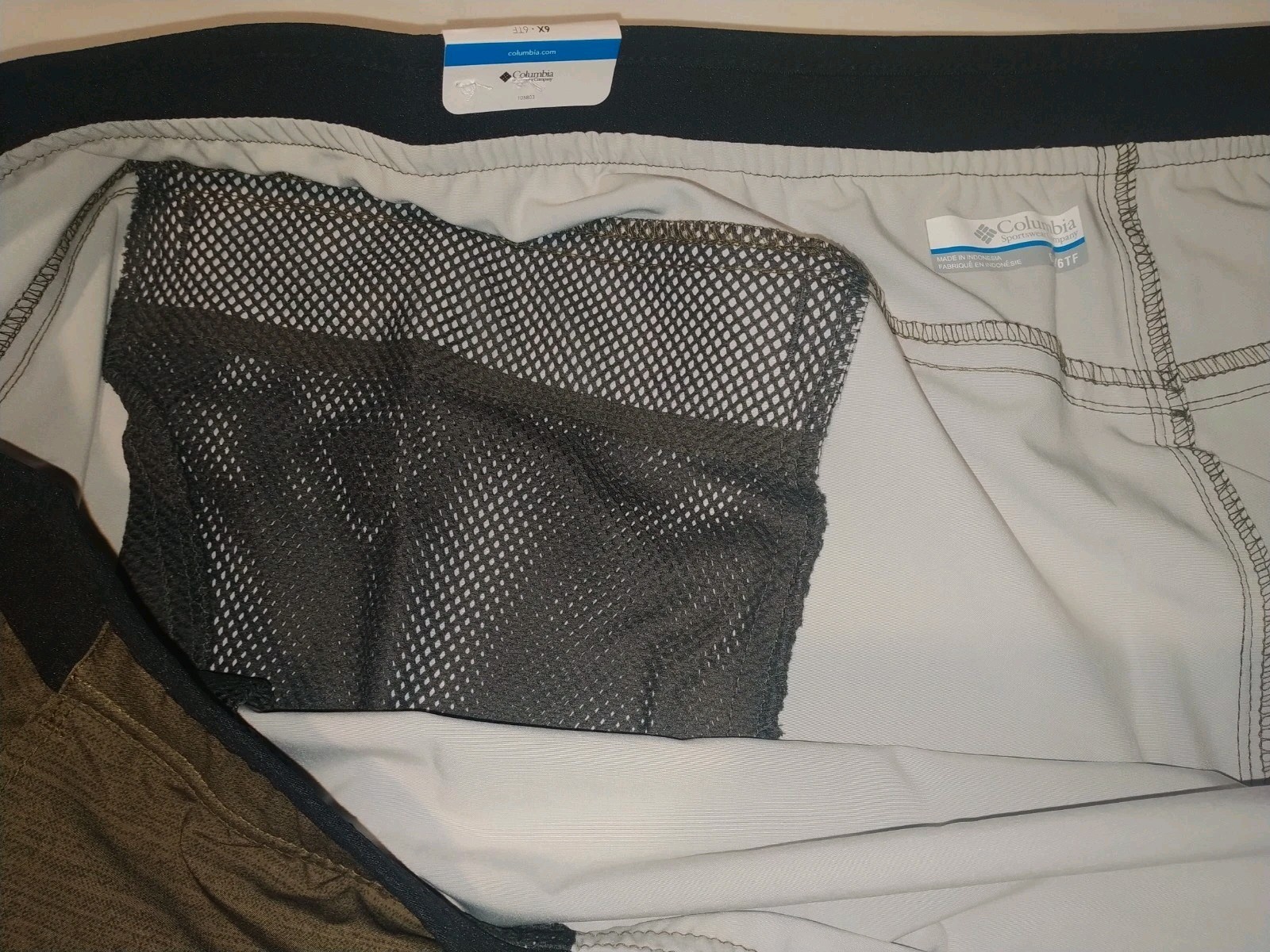 Columbia Mens Twisted Creek Upf 50 Water-Repellent Shorts Stone Green 6X Big