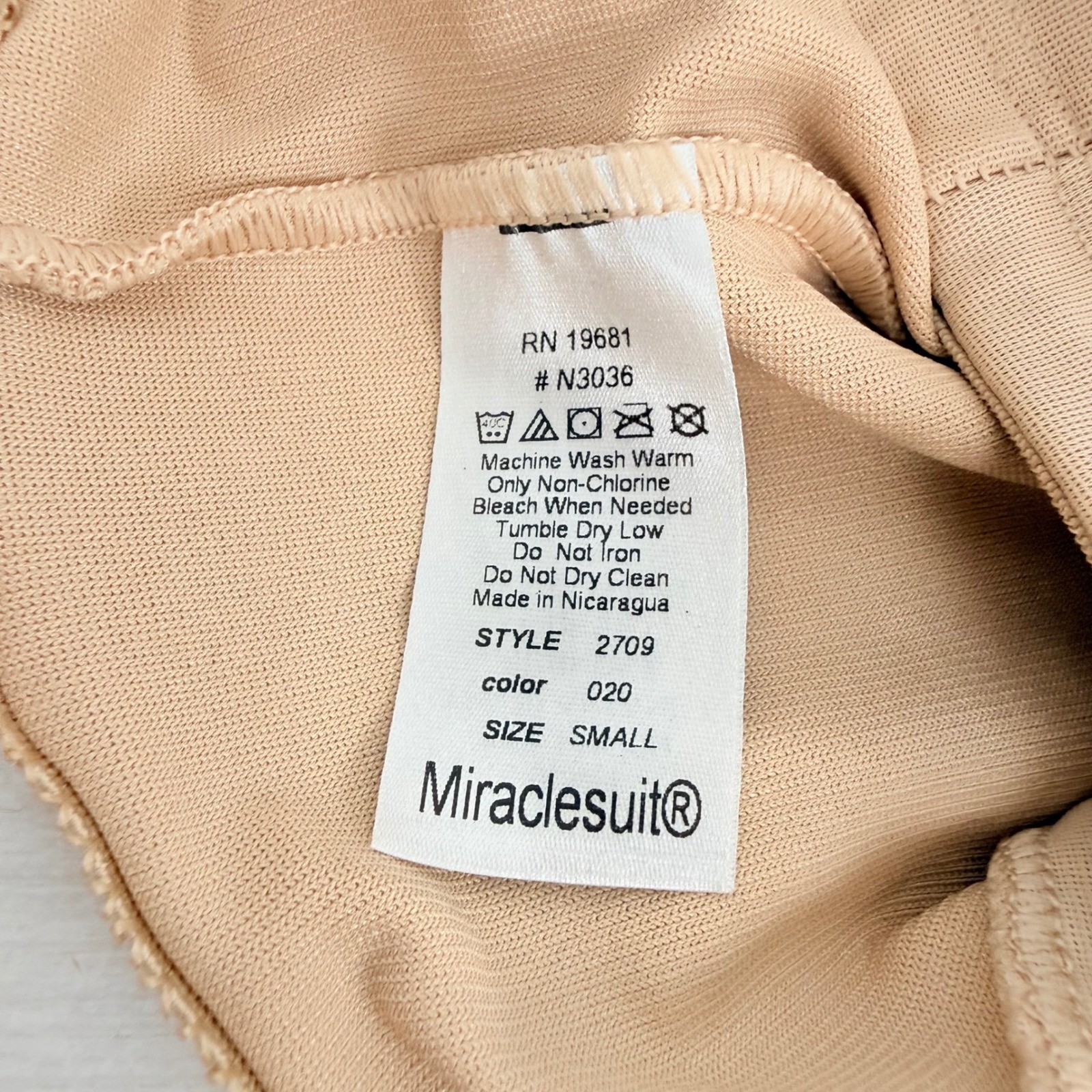 Miraclesuit Shapewear Size S High Waist Long Leg Nude Extra Firm Thigh Slimming