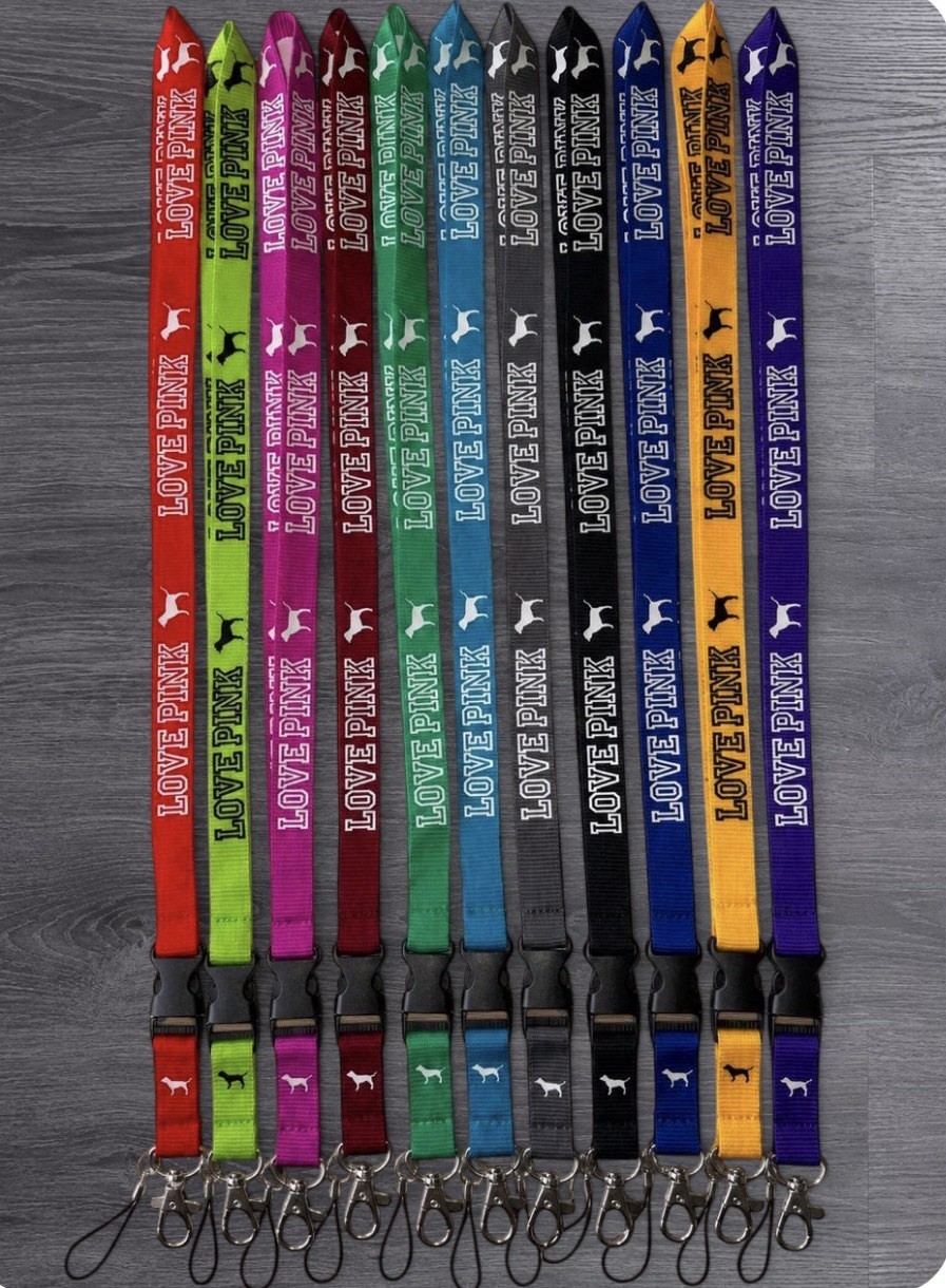 Lot of LOVE PINK y2k lanyards (11)