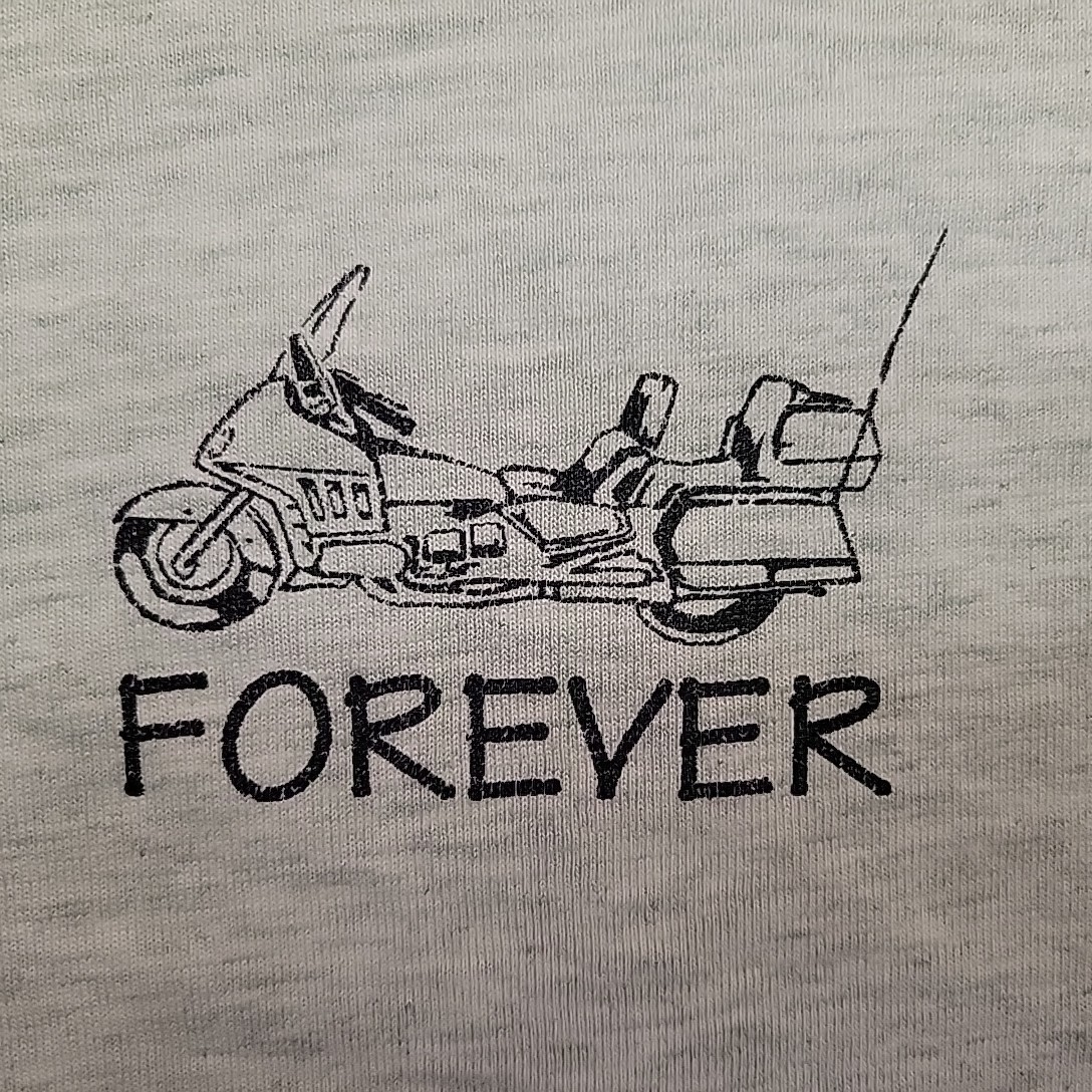 VTG Motorcycle Shirt Men XL Gray Forever Biker Made In The USA Single Stitch Tee