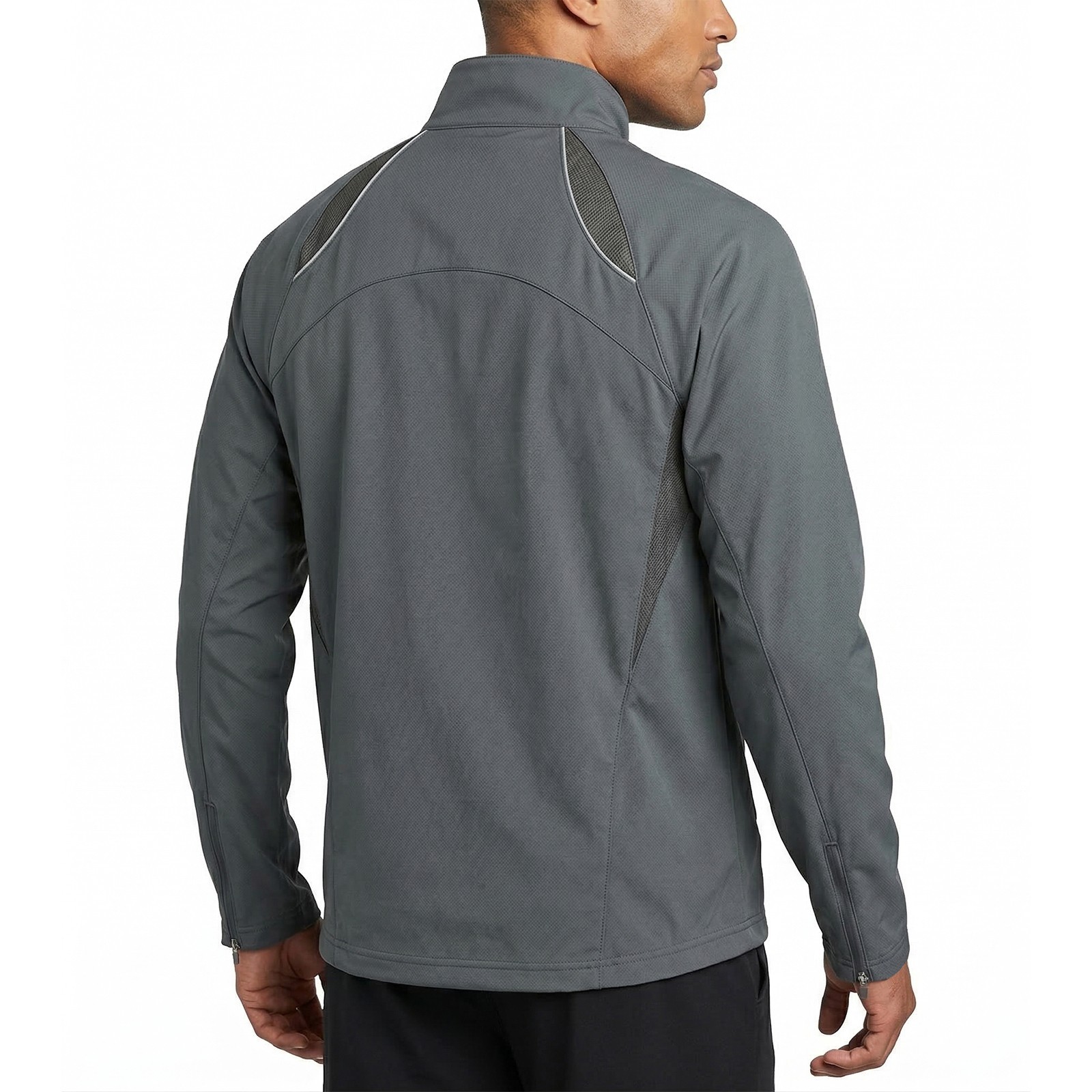 New Men’s Fila Sport Lightweight Moisture-Wicking Performance Track Jacket Gray