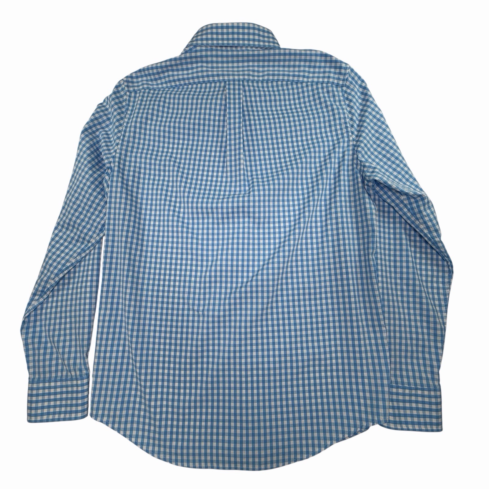 Vineyard Vines Mens M Blue Check Slim Fit Whale Long Sleeve Shirt Nylon/Poly