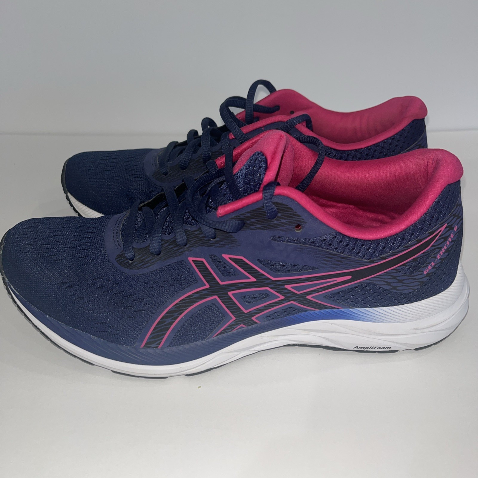 Asics Gel Excite 6 Running Shoes Women’s 9 Navy/Pink Sneakers 1012A150