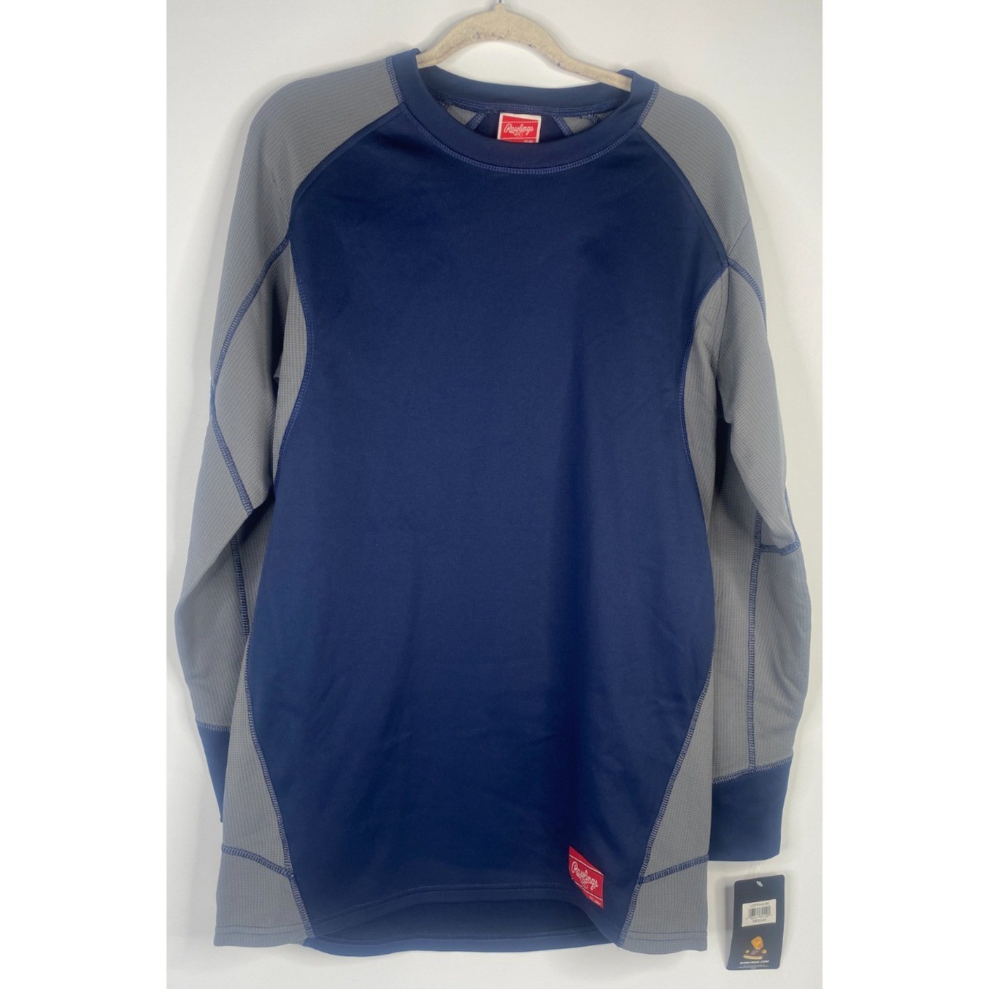 Rawlings Performance Fleece Pullover Mens Medium Navy Grey NEW UDFP4-N-89