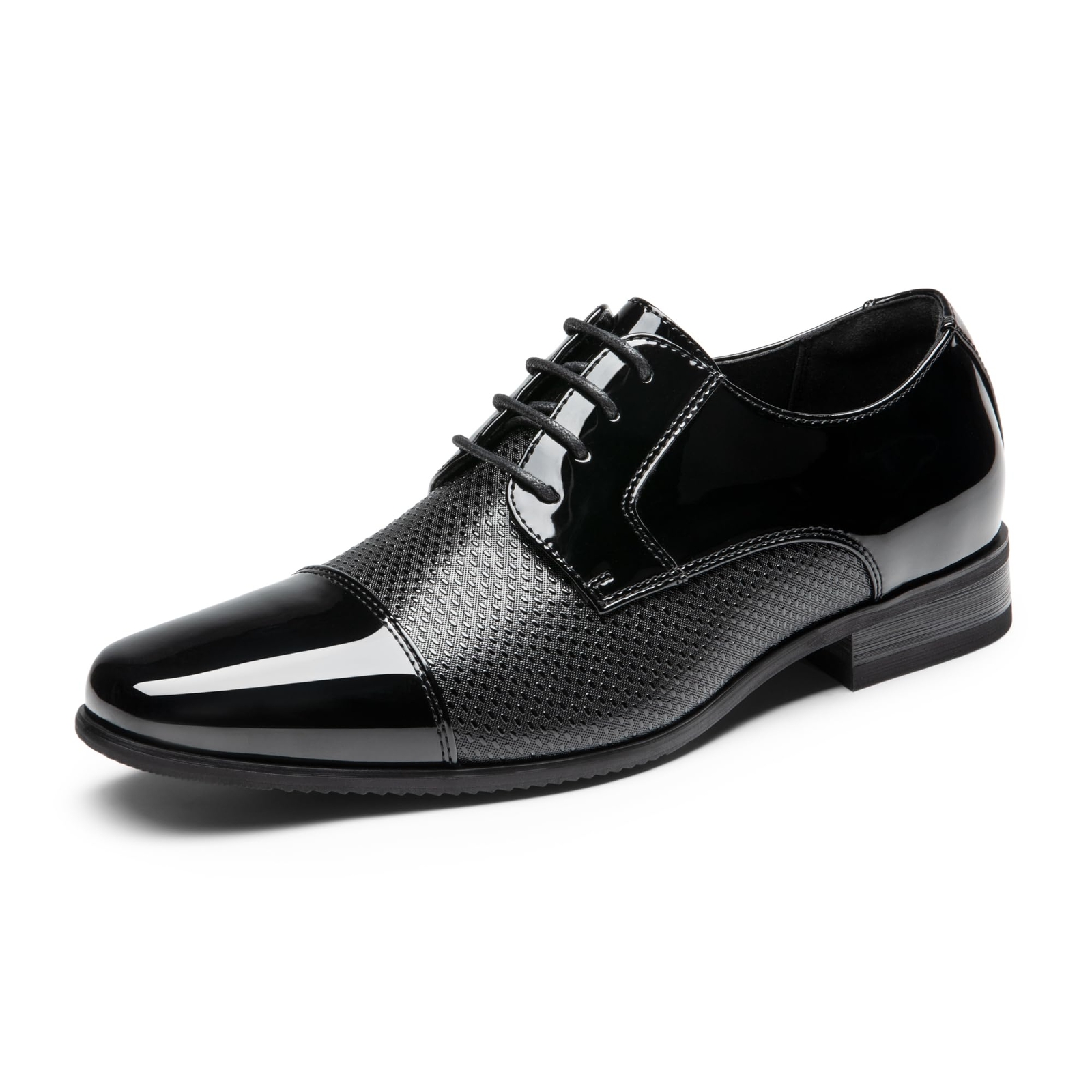 Men’s Patent Tuxedo Dress Shoes Classic Lace-up Formal Lightweight Oxfords