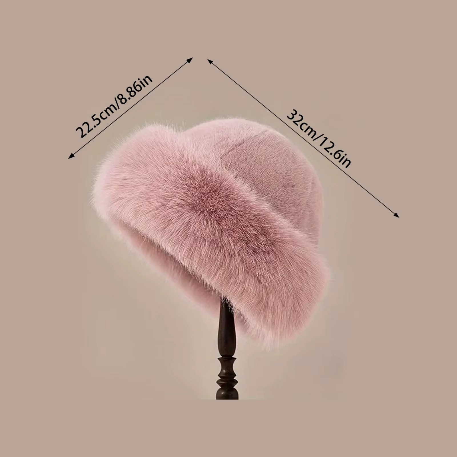 Plush Mongolian Hat for Women – Cute & Warm Winter Hat Soft Cozy Fall/Autumn Hat
