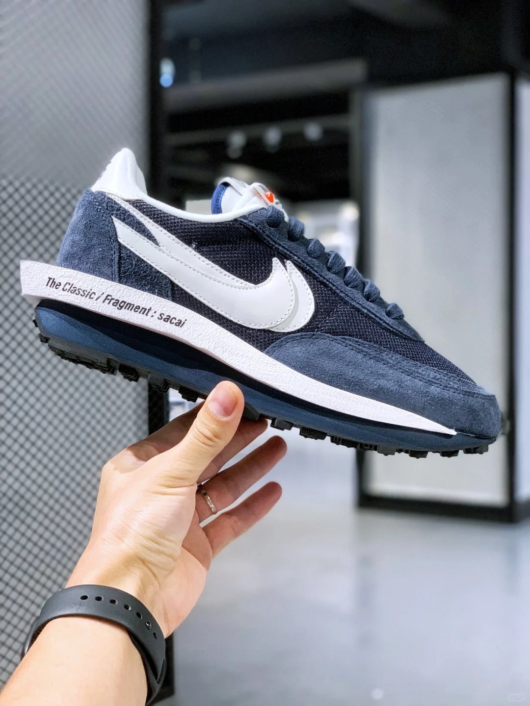 Nike LDWaffle Men Premium Running Shoes Blue Void White Obsidian Sneaker New ⚡