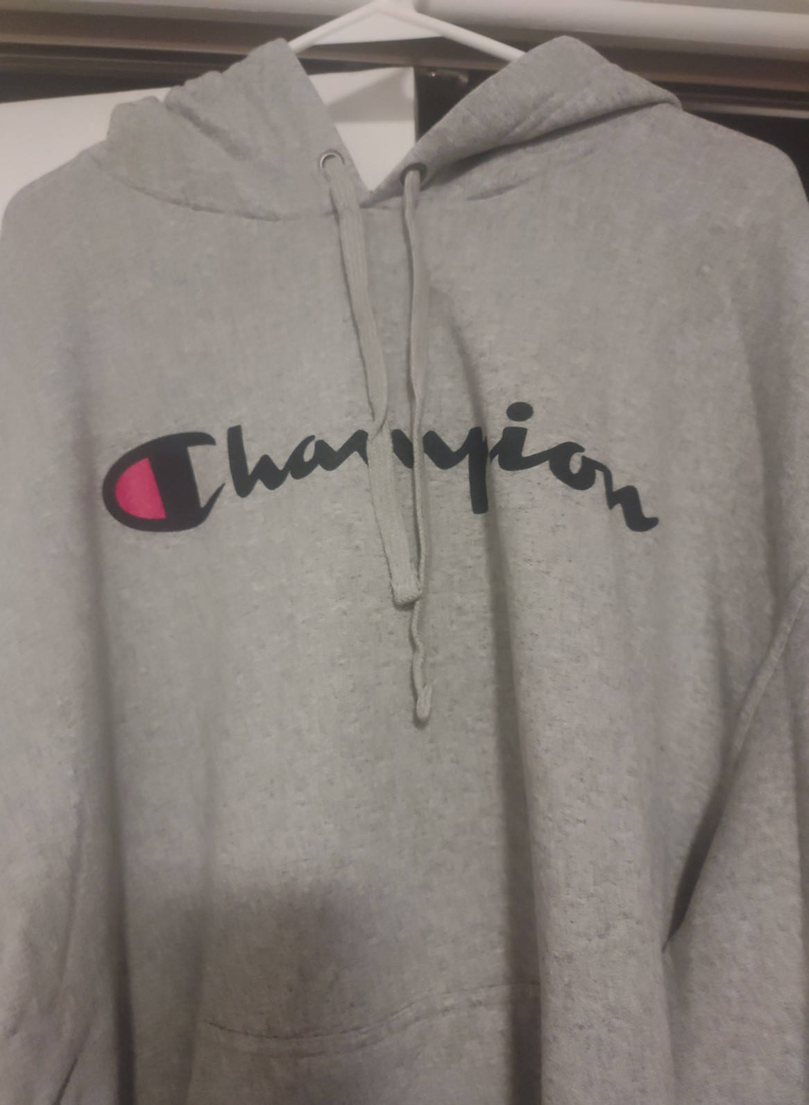 Champion Men’s Fleece Big and Tall Logo Pullover Hoodie – Oxford Gray 2XB