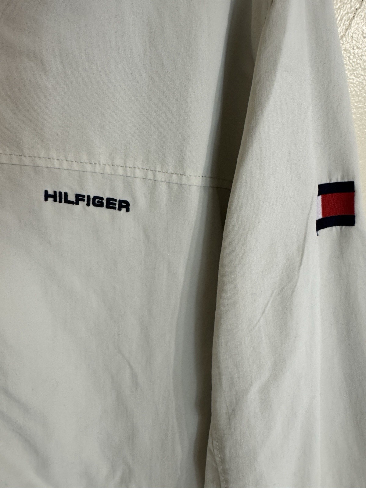 Tommy Hilfiger Full-Zip Mens Jacket Regatta White Size XXL No Hood