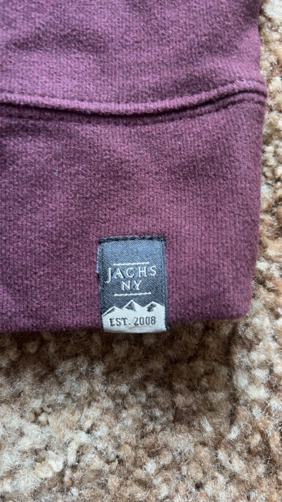 JACHS New York Men’s Crew Neck Knit Pullover Sweater Burgundy S