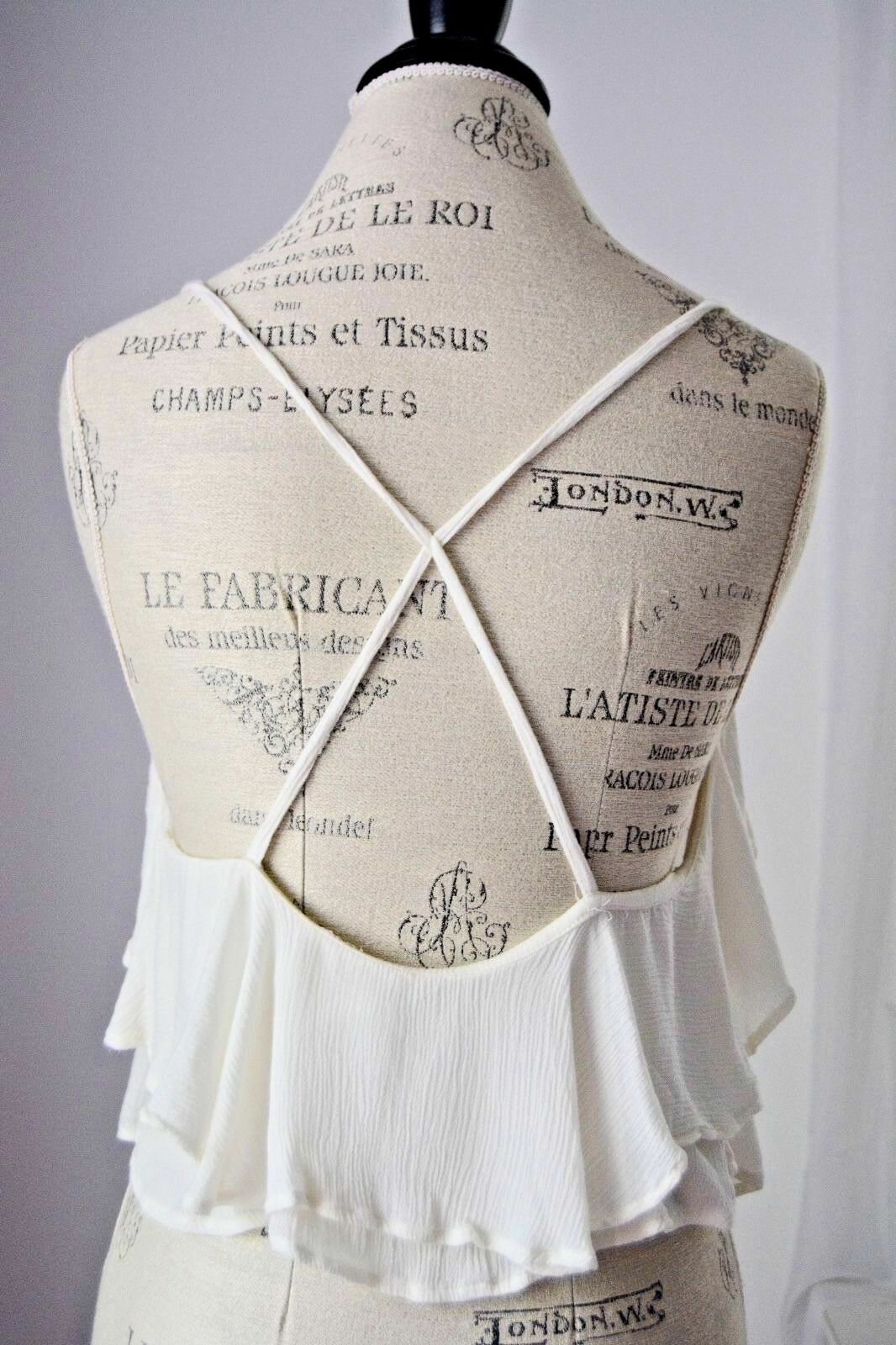 Urban Outfitters Ruffle Crop Tank Boho Balletcore Cottagecore Vintage Romantic