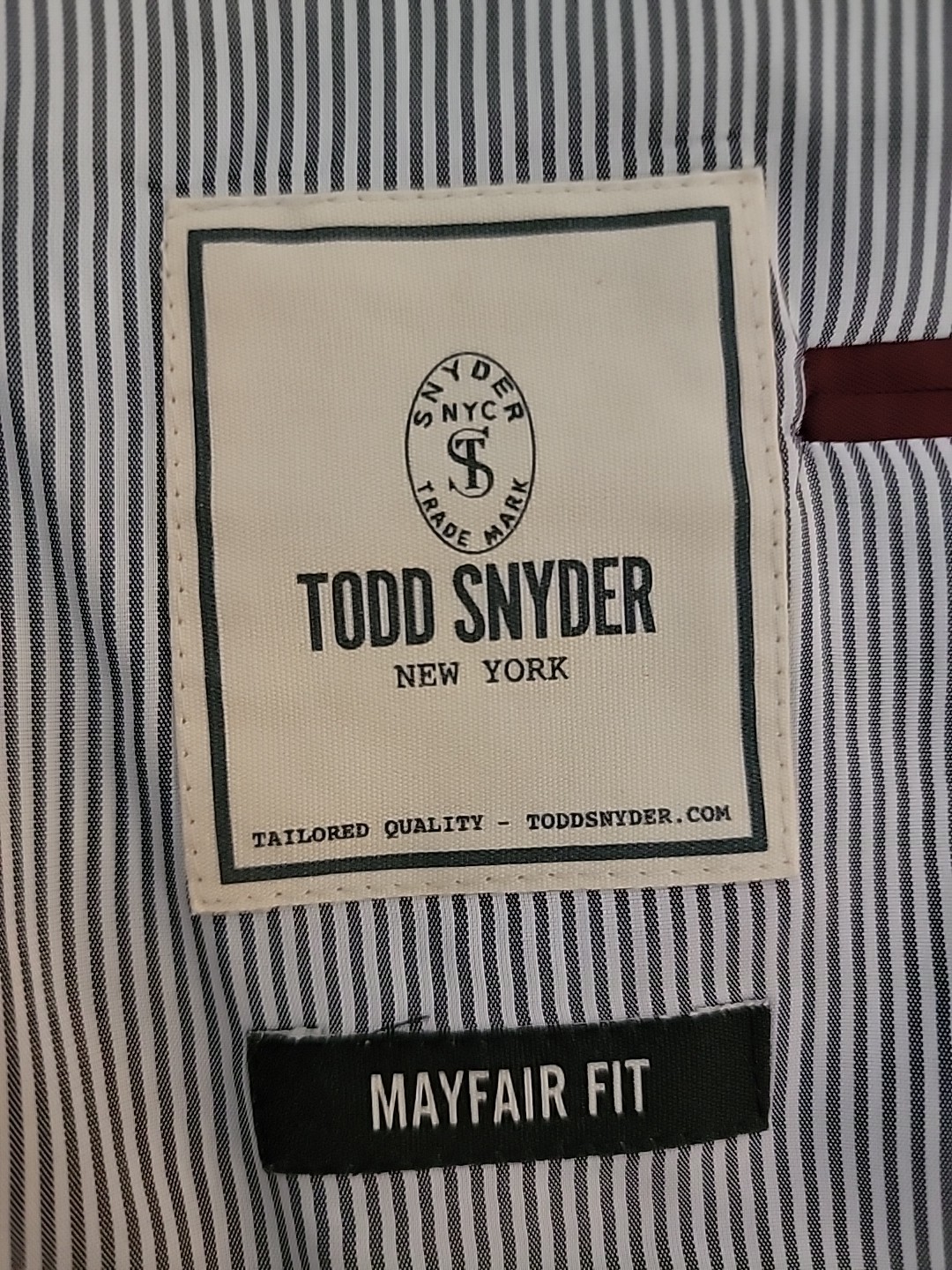 Todd Snyder Mayfair Fit Blazer 44L Wool Micro Check Made in USA Sport Coat Gray