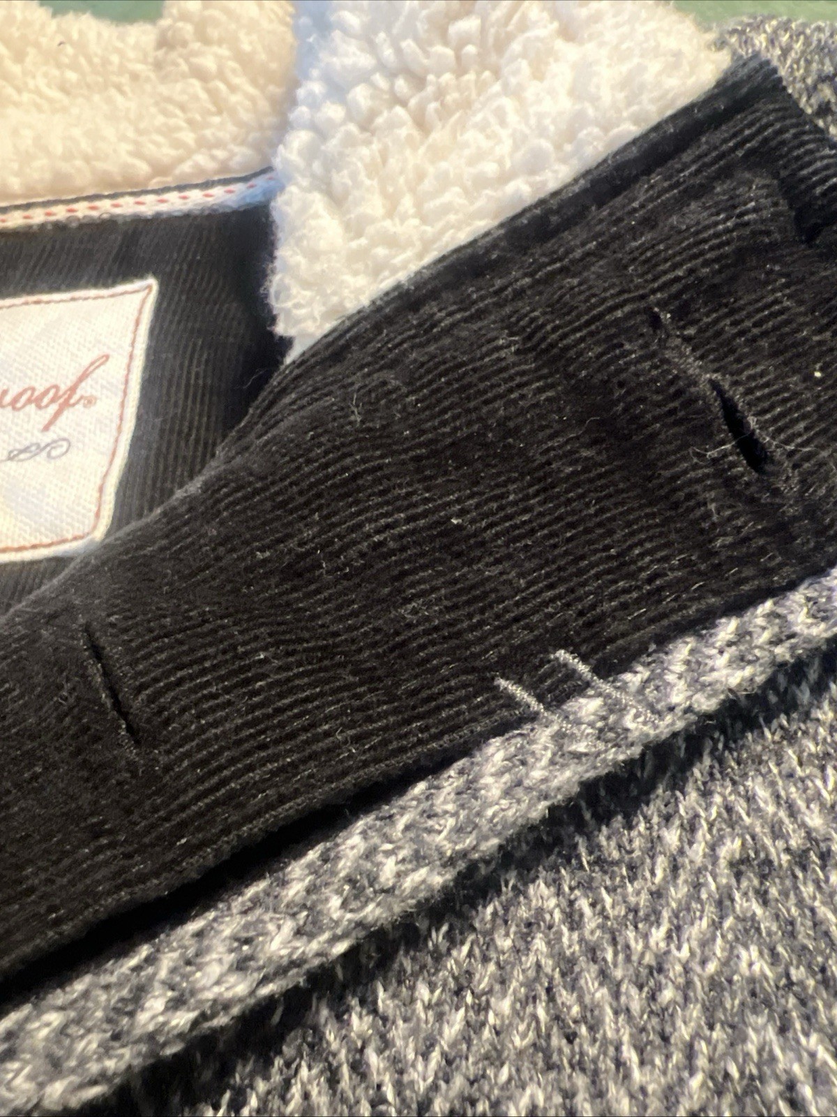 Weatherproof Men’s Gray Herringbone Snap Sweater Pullover w/Elbow Patches L