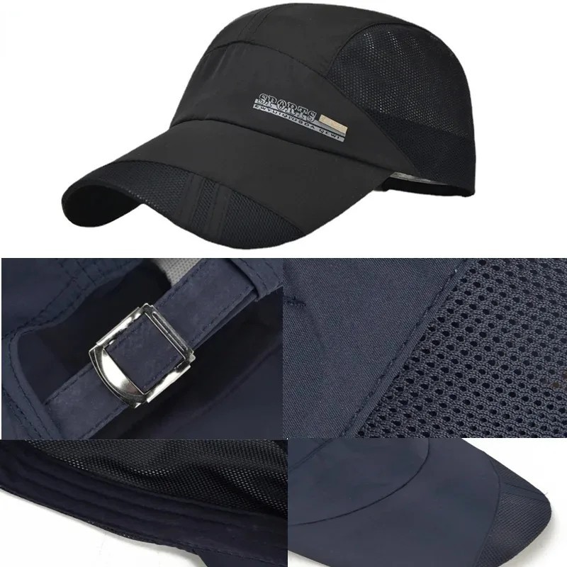 Summer Quick-Dry Visor Cap – Breathable Mesh Sports Hat Outdoor Baseball Sun Cap
