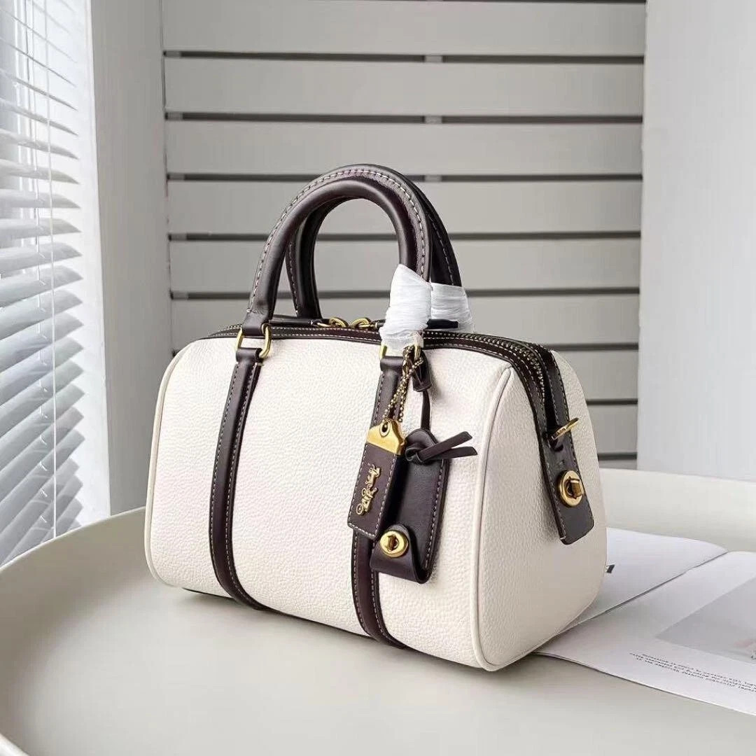 Coach Ruby Satchel 25 Color Block C8530 H 7.09 in × W 9.84 in × D 5.71 in White