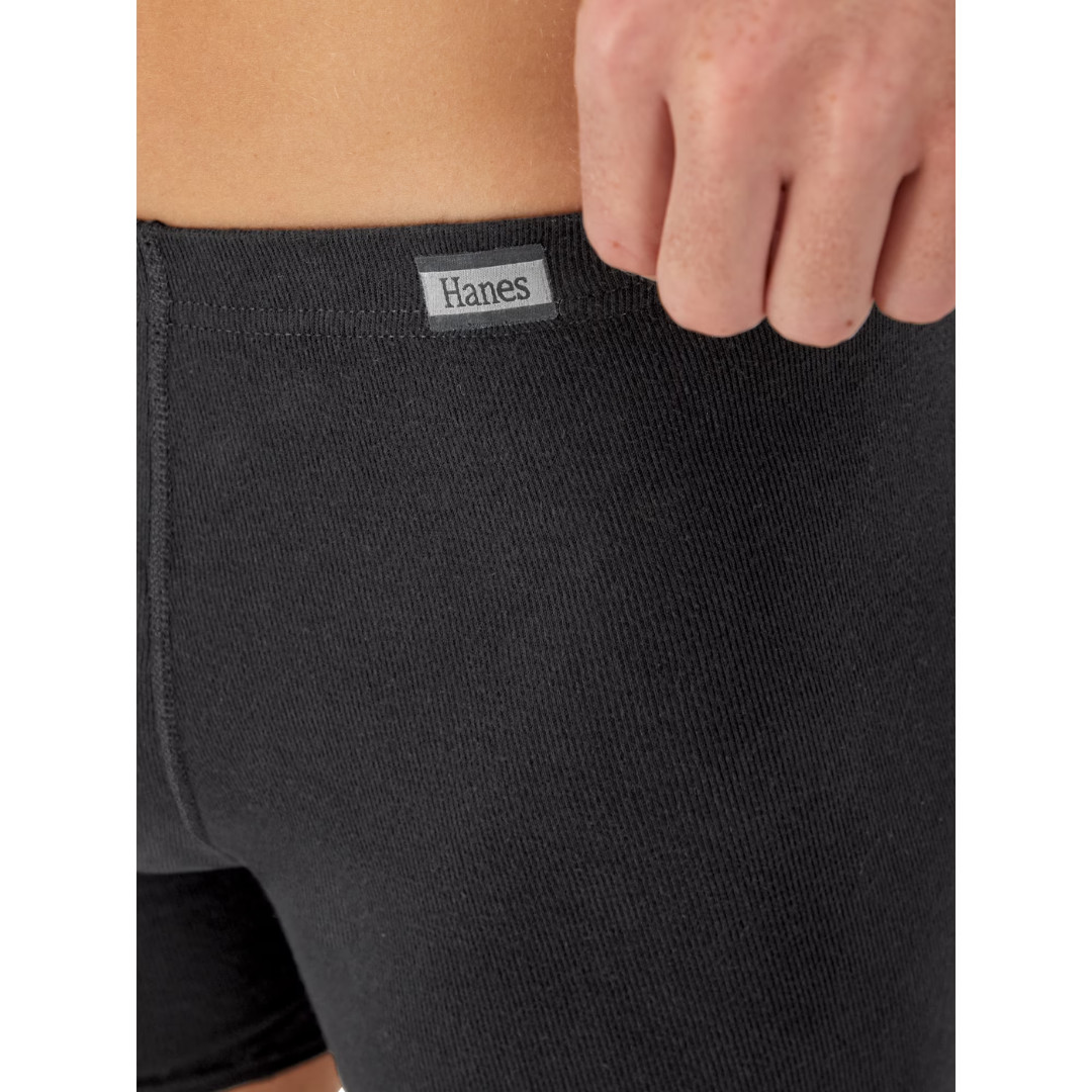 Hanes Men’s Super Value Pack Covered Waistband Boxer Briefs 10 Pack, Size S-XL