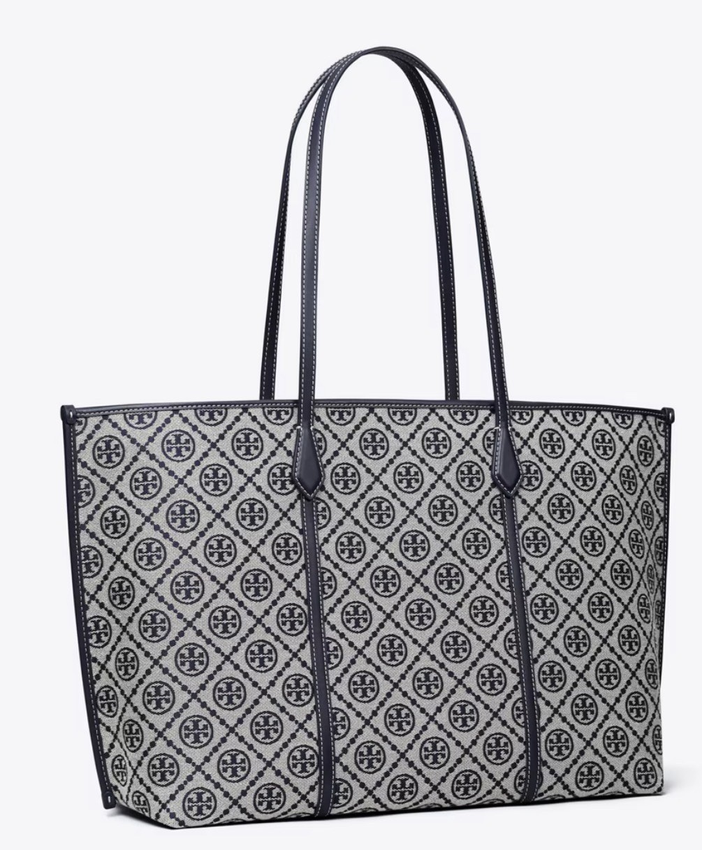 Tory Burch T Monogram Perry Tote. Tory Navy. Style#174279