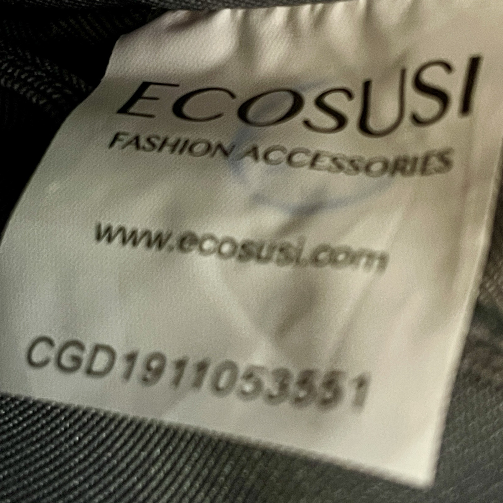 ECOSUSI Laptop Backpack PU Leather Black Vintage. Clean interior