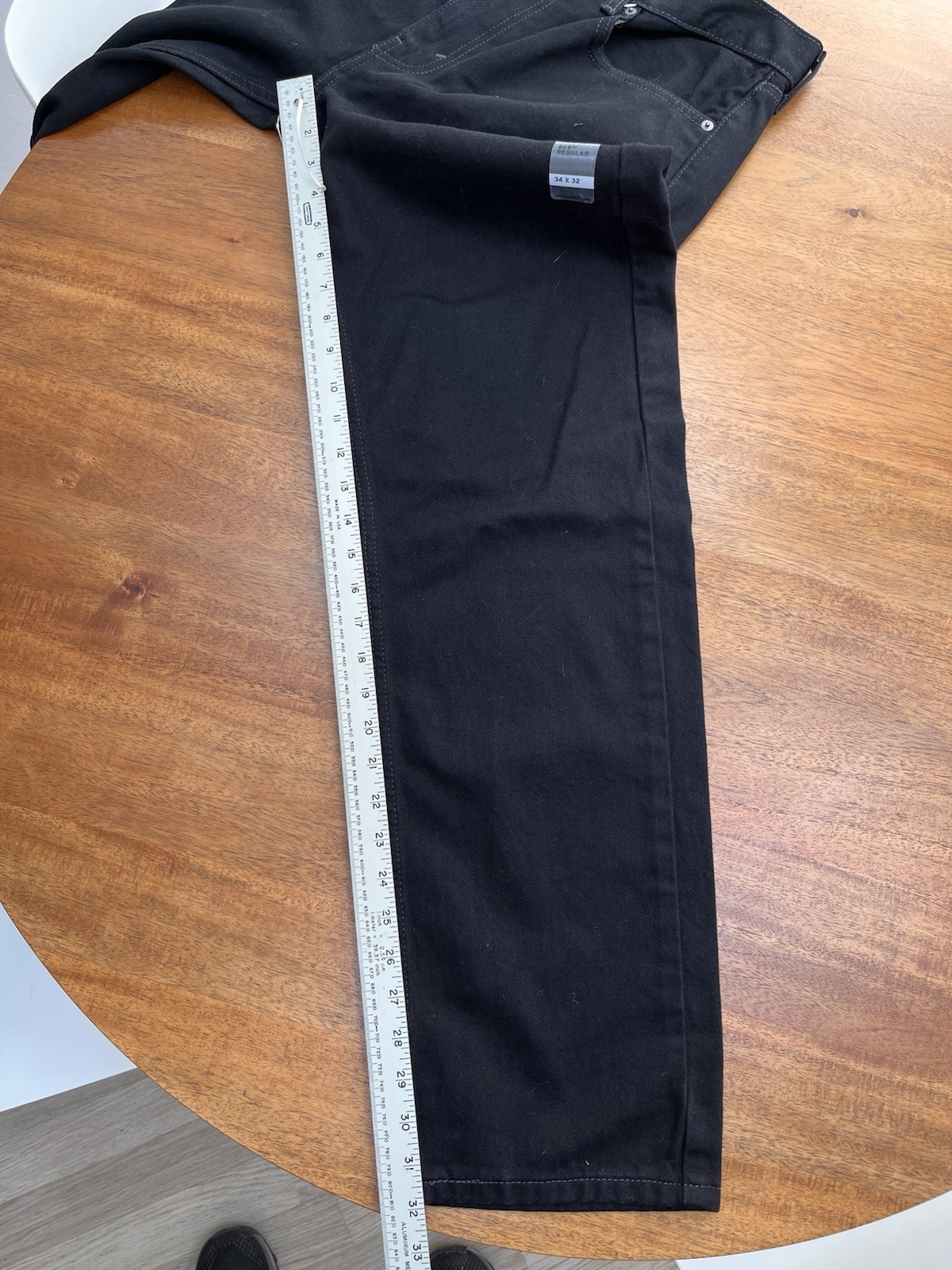 Levi’s 505 Men’s Regular Fit Jean 34Wx32L – Black Straight Leg Denim Pants NWT