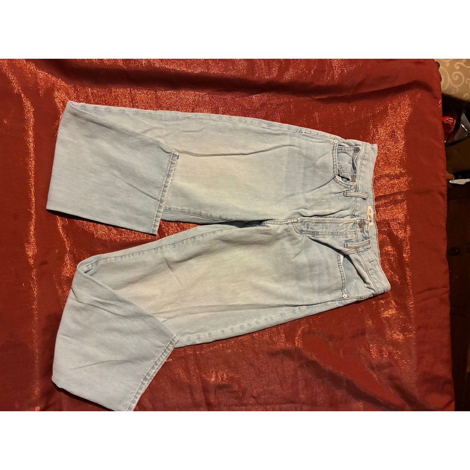 Madewell Jeans Womens Straight High Rise Light Wash Relaxed Size Not Specified