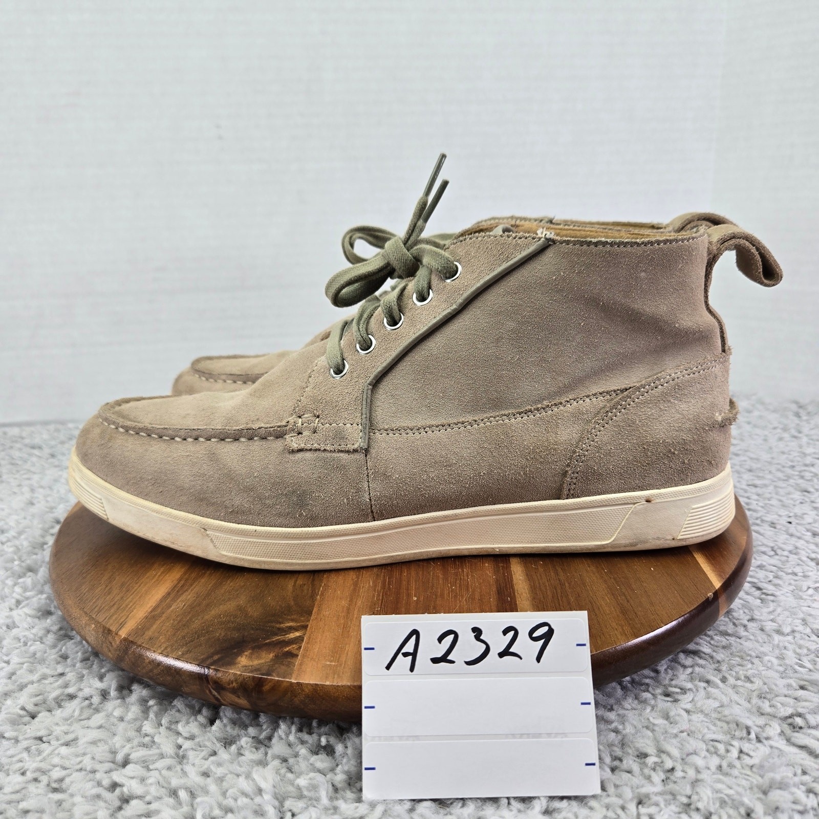 Cole Haan Mens 11M Tan Suede Leather Lace Up Moc Toe Casual Daily Chukka Boots