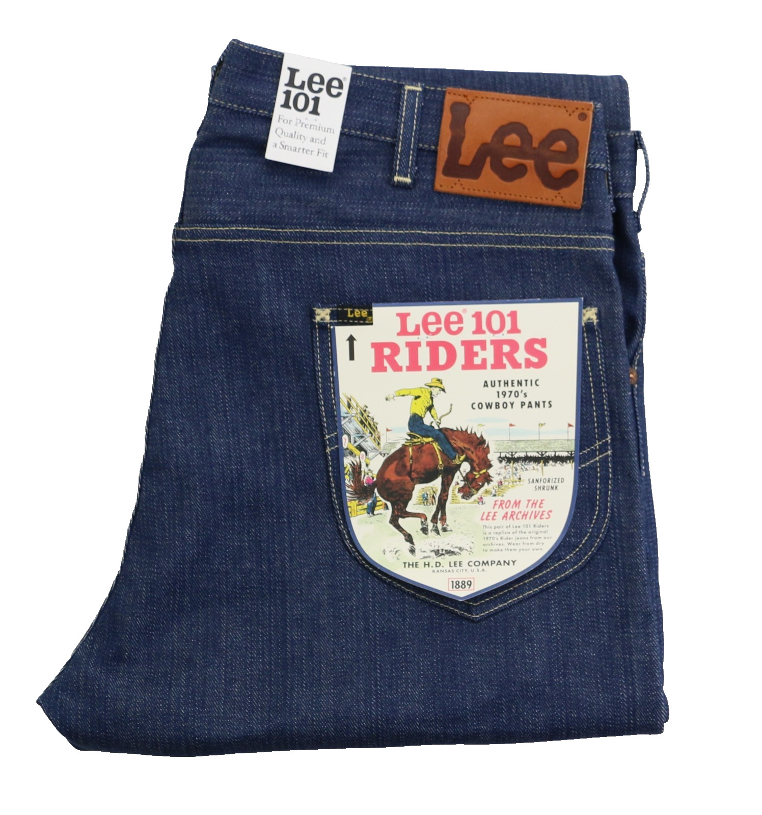 Lee 101 Riders 70s Selvedge Jeans W36 L32 Made in Italy 13oz. Japan Denim Indigo