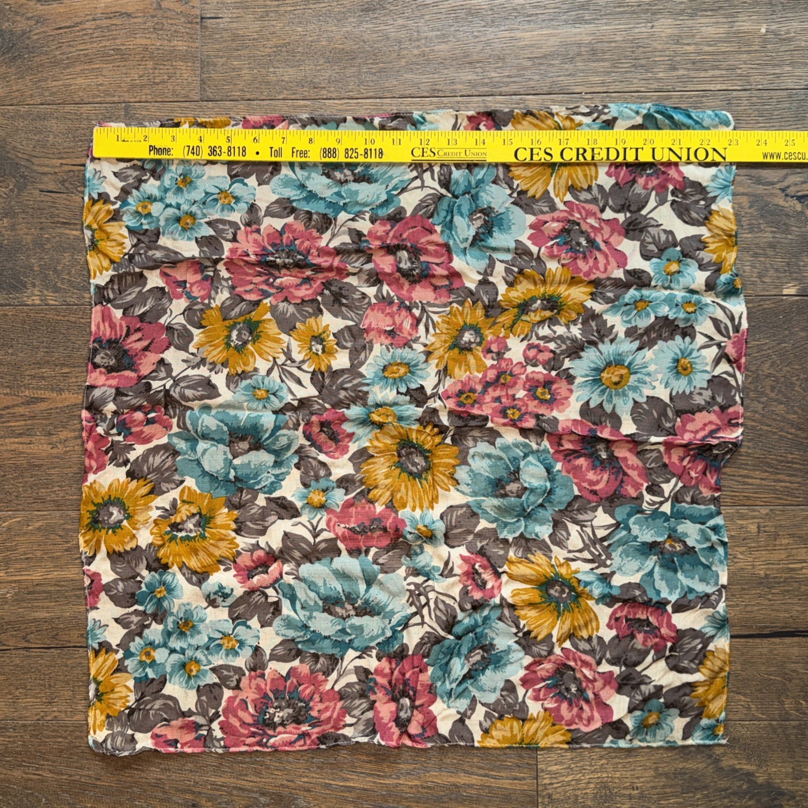 Patricia Nash Floral Square Scarf Viscose Spring Autumn -Handbag Handle Tie