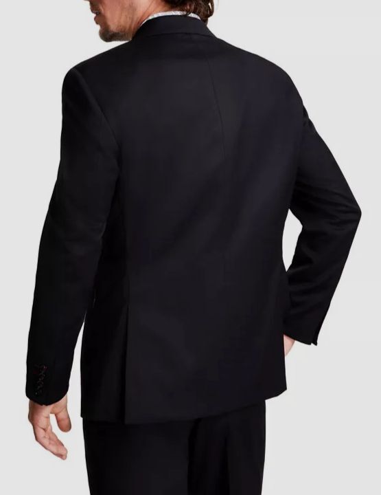 Tayion Collection Men’s Black Classic-Fit Solid Blazer Suit Jacket Size 40R