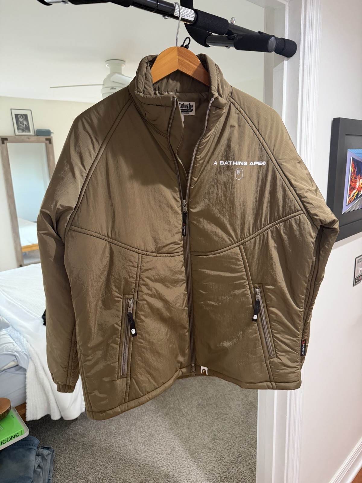 Polartec A Bathing Ape Winter Jacket En Polyester Khaki L D’occasion