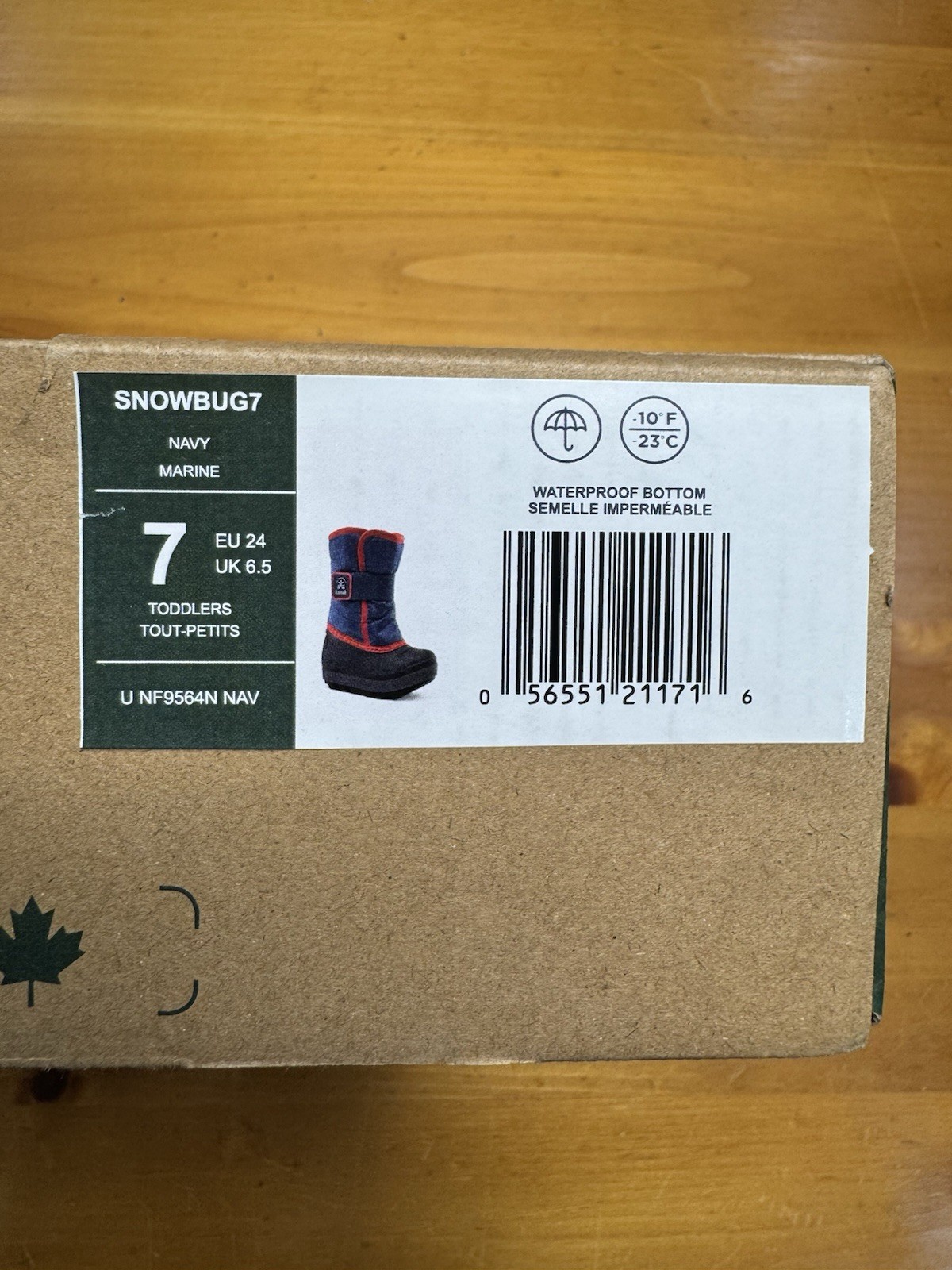Kamik Toddler Snowbug 7 Insulated Waterproof Winter Boot Navy NF9564-NAV Size 7