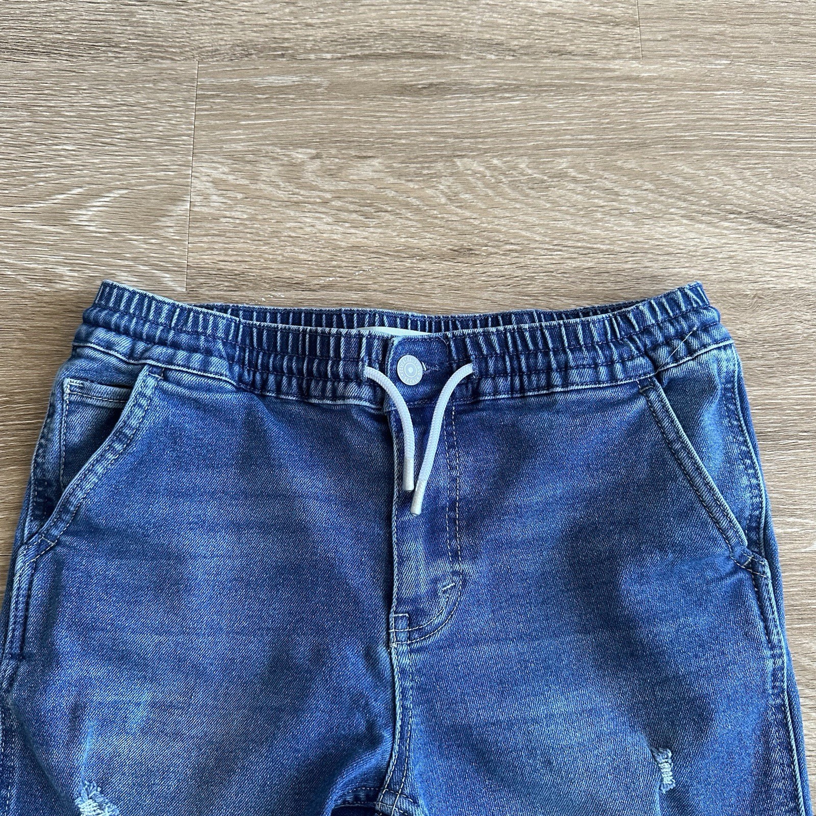 Levi’s Distressed Denim Jean Shorts Adjustable Waist Blue Youth Boys Large