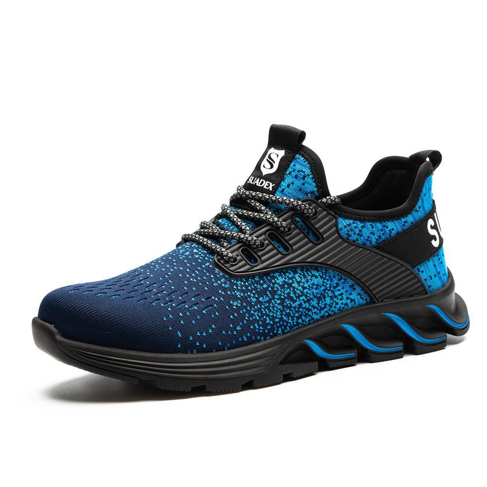 SUADEX Work Safety Shoes Steel Toe Sneakers Indestructible Composite Toe Blue US
