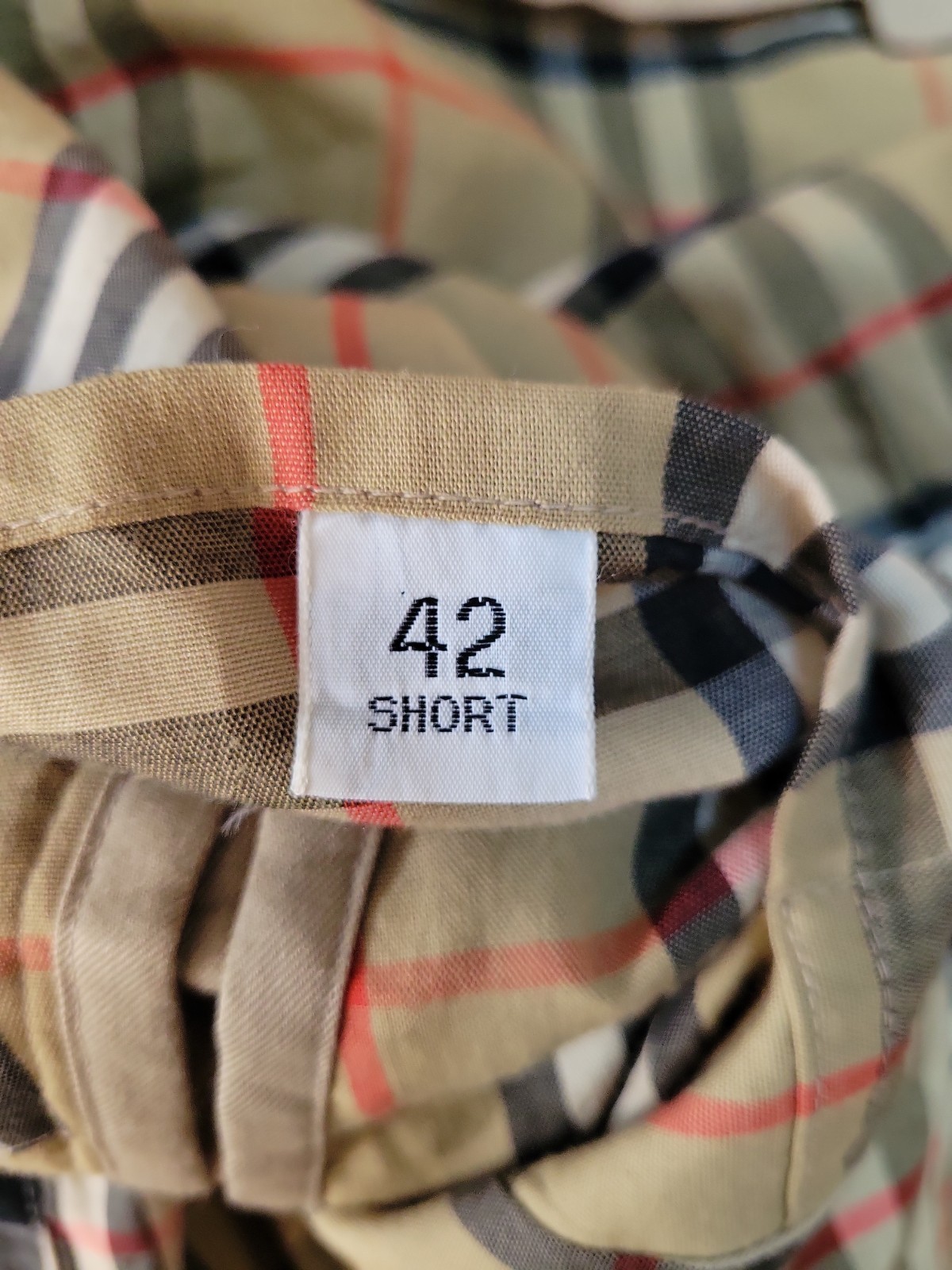 Vtg Burberry’s Trench Coat Nova Check Lined Made in England Mens 42S *flaw