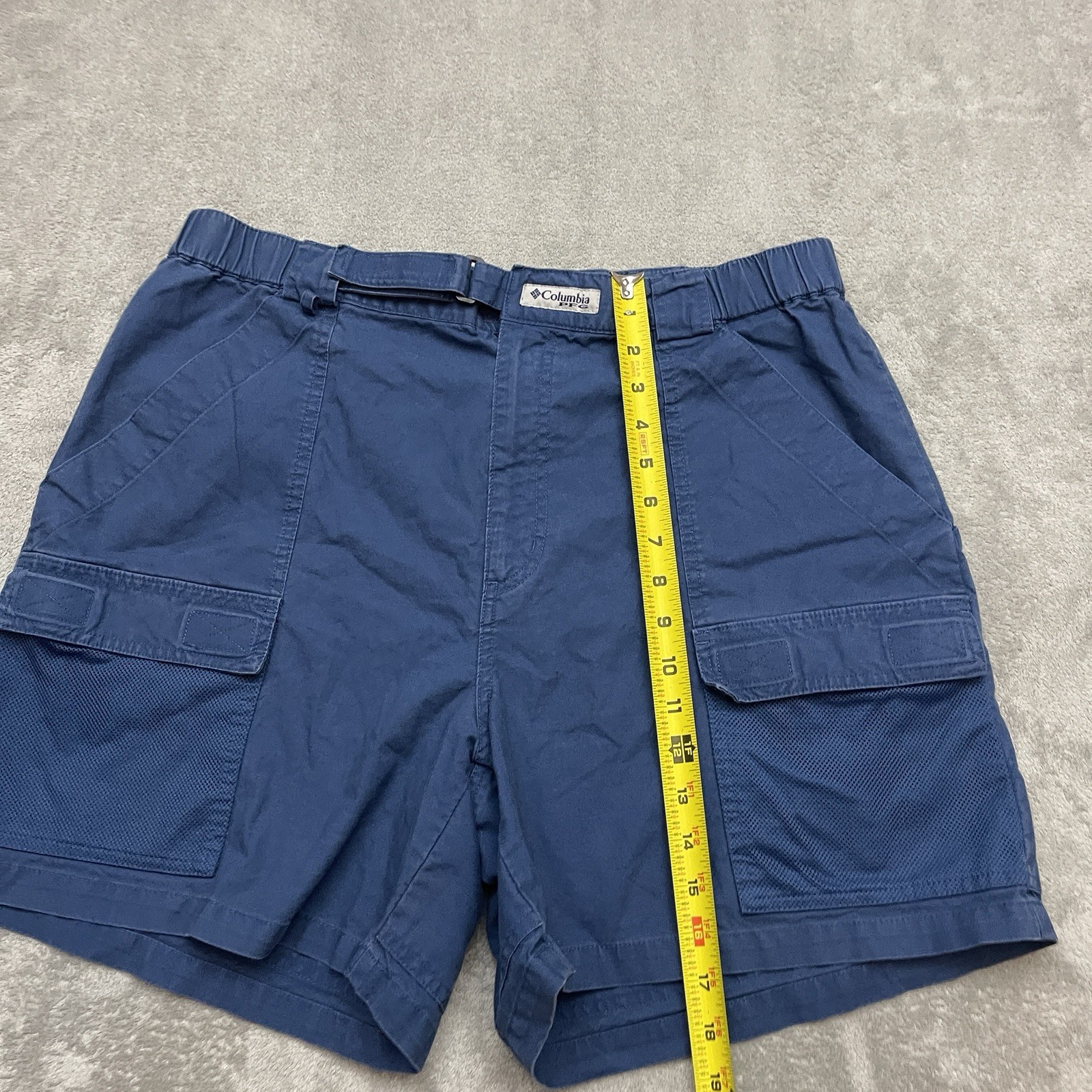 Columbia PFG Half Moon II Cargo Shorts Mens Blue Utility Fishing Hiking Large