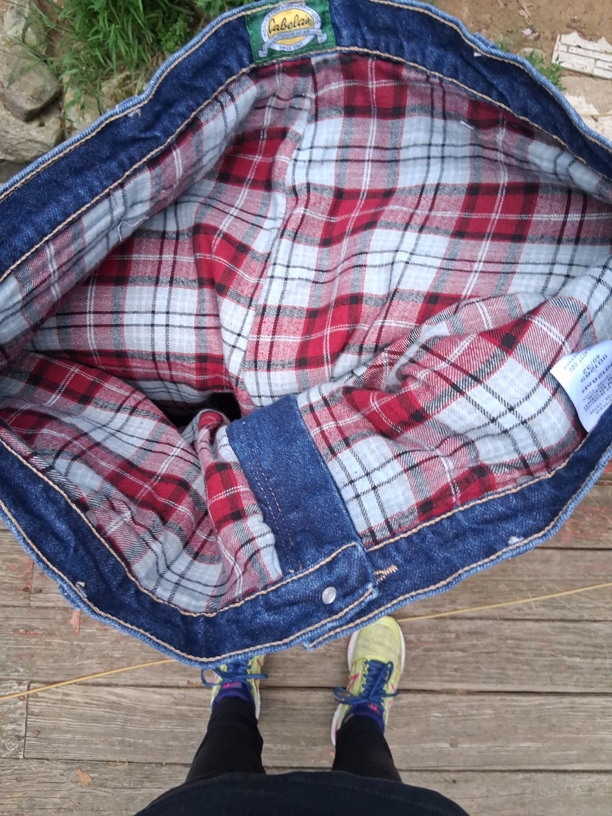Cabelas Insulated Flannel Lined Blue Jeans Men’s Size 40 x 30 100% Cotton