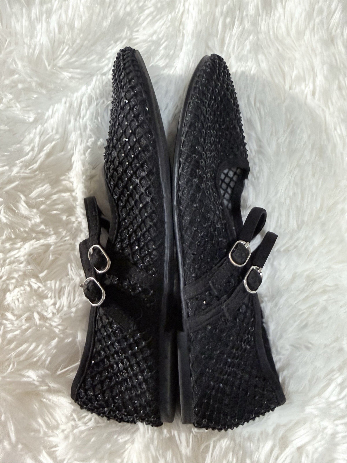 Zara Rhinestone Mary Jane Flats
