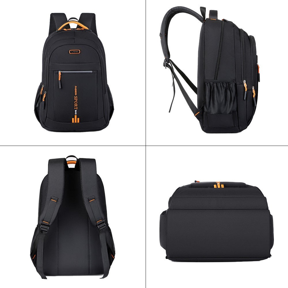 Men Backpack laptop Travel School Bag Large Capacity Black Waterproof University