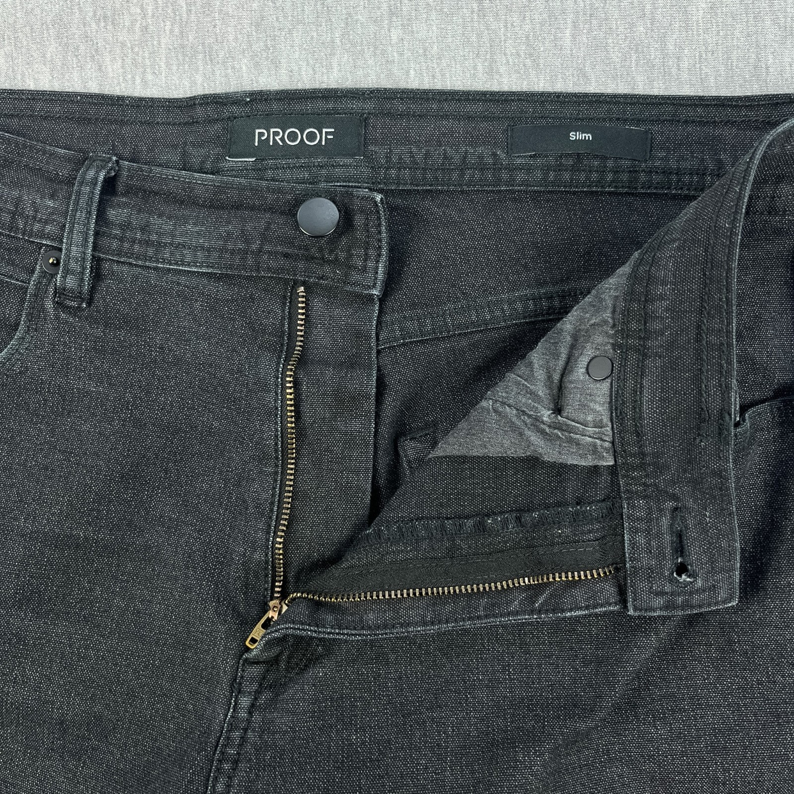 Proof Rover Double Knee Work Pant Mens 34×32 Slim Fit Gray Stretch Huckberry