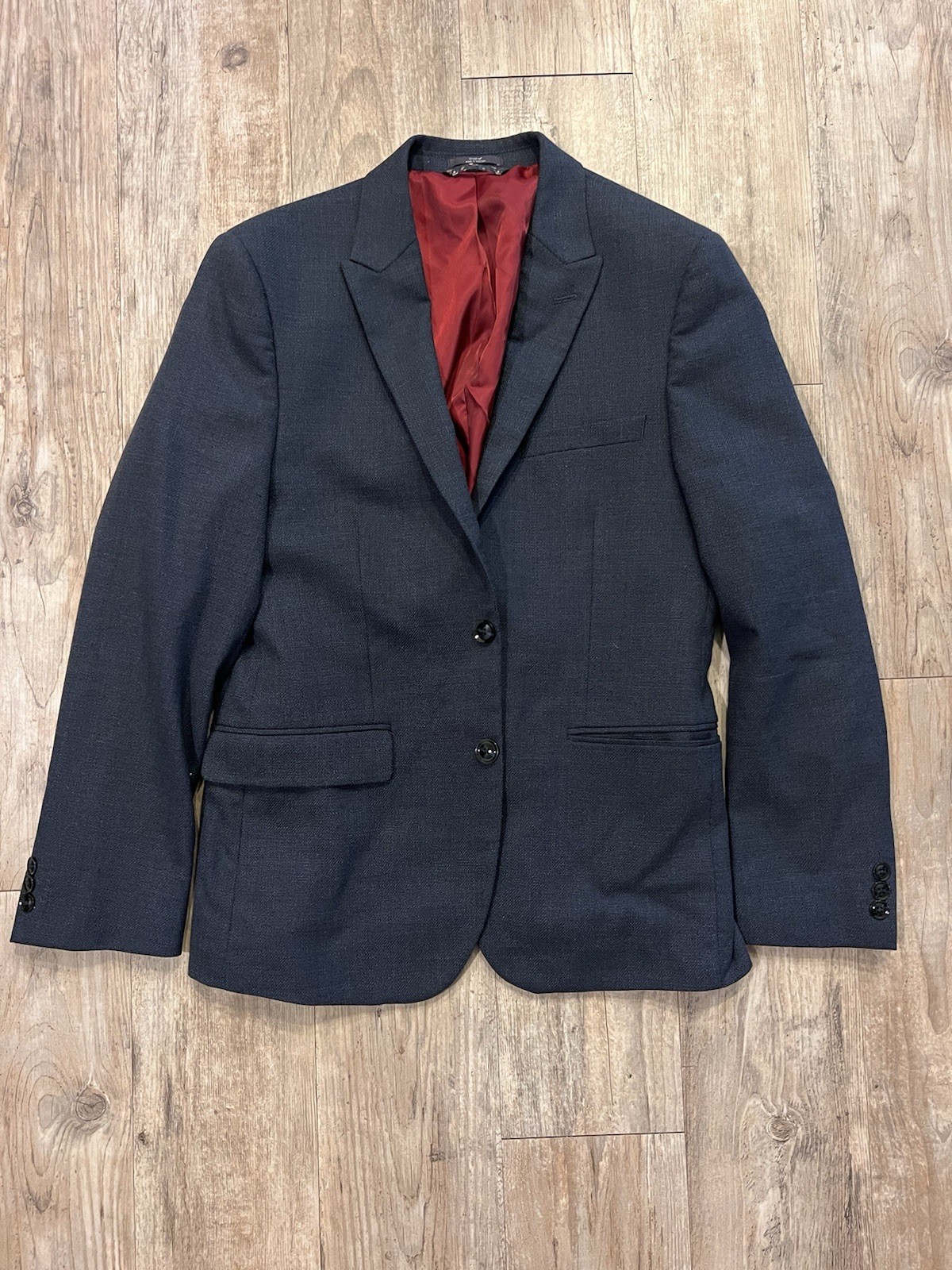 M&S Men’s Skinny Fit Stretch Blue 2-Piece Suit 30Wx 29L NICE FITTED SUIT 3SEASON