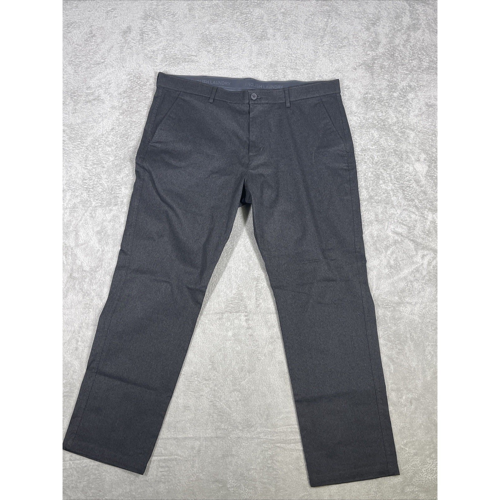 English Laundry Pocket Straight Leg Pant Forged Iron Patterned Sz 38-30