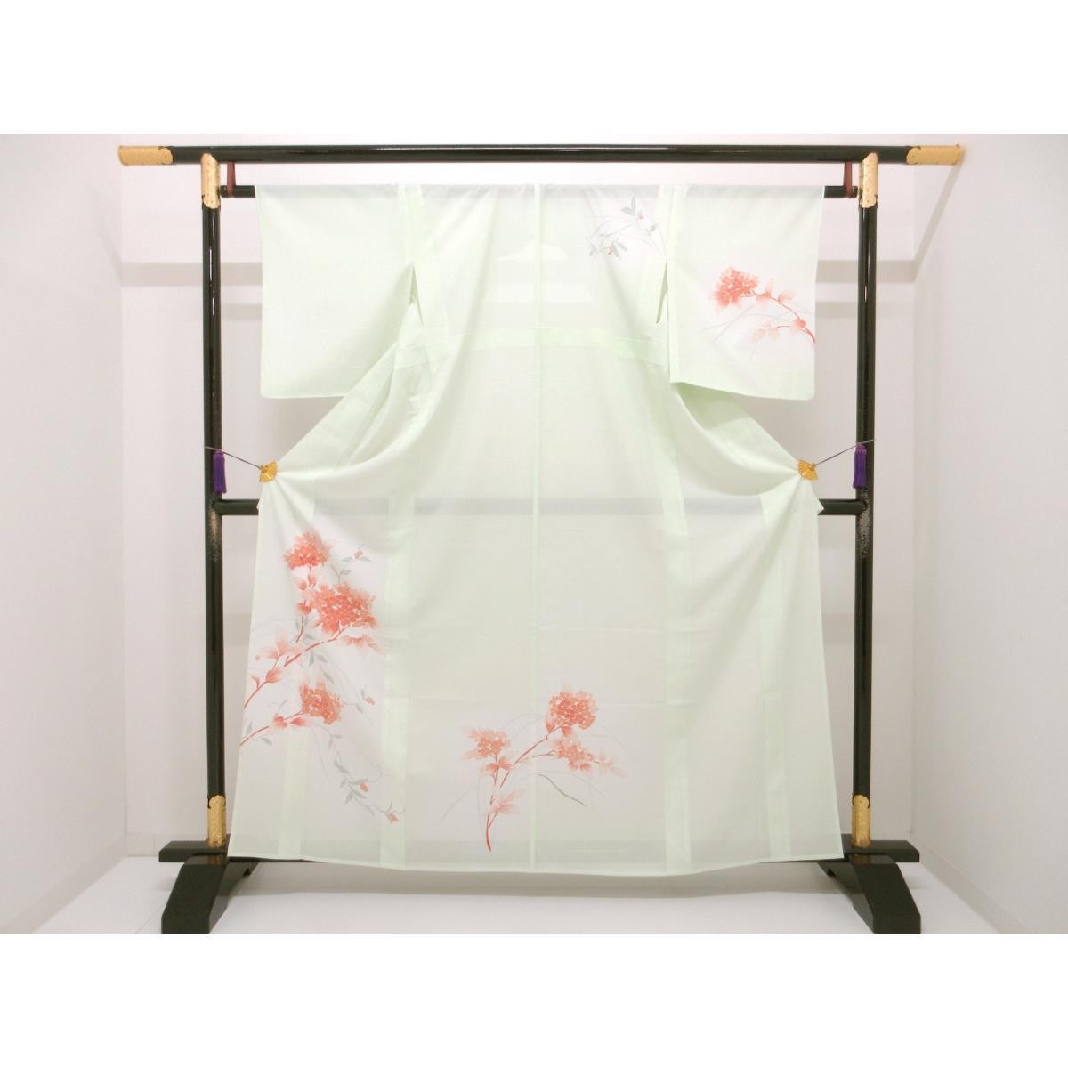 Authentic Synthetic fiber, unlined, ro-weave visiting kimono [Kimono Ei] #26…