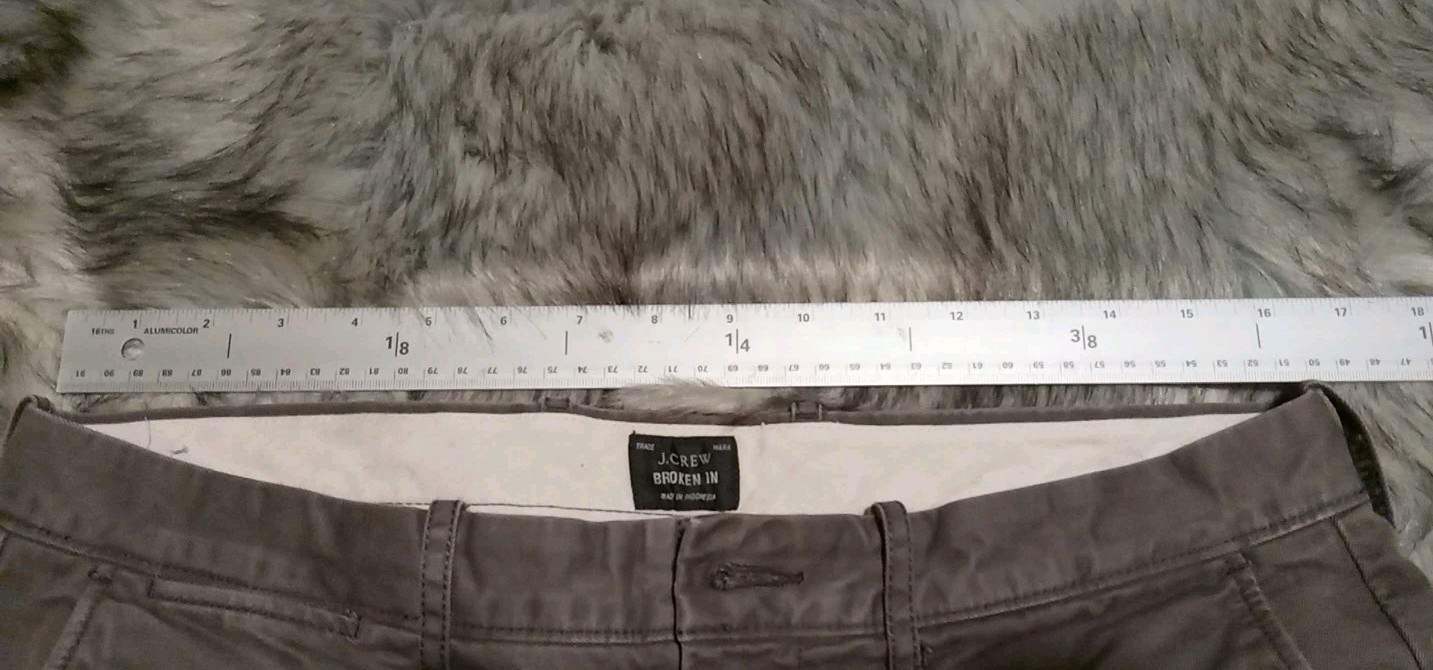 J Crew Broken In 770 Straight 100% Cotton Chino Pants Medium Gray Men 33×30 (29)