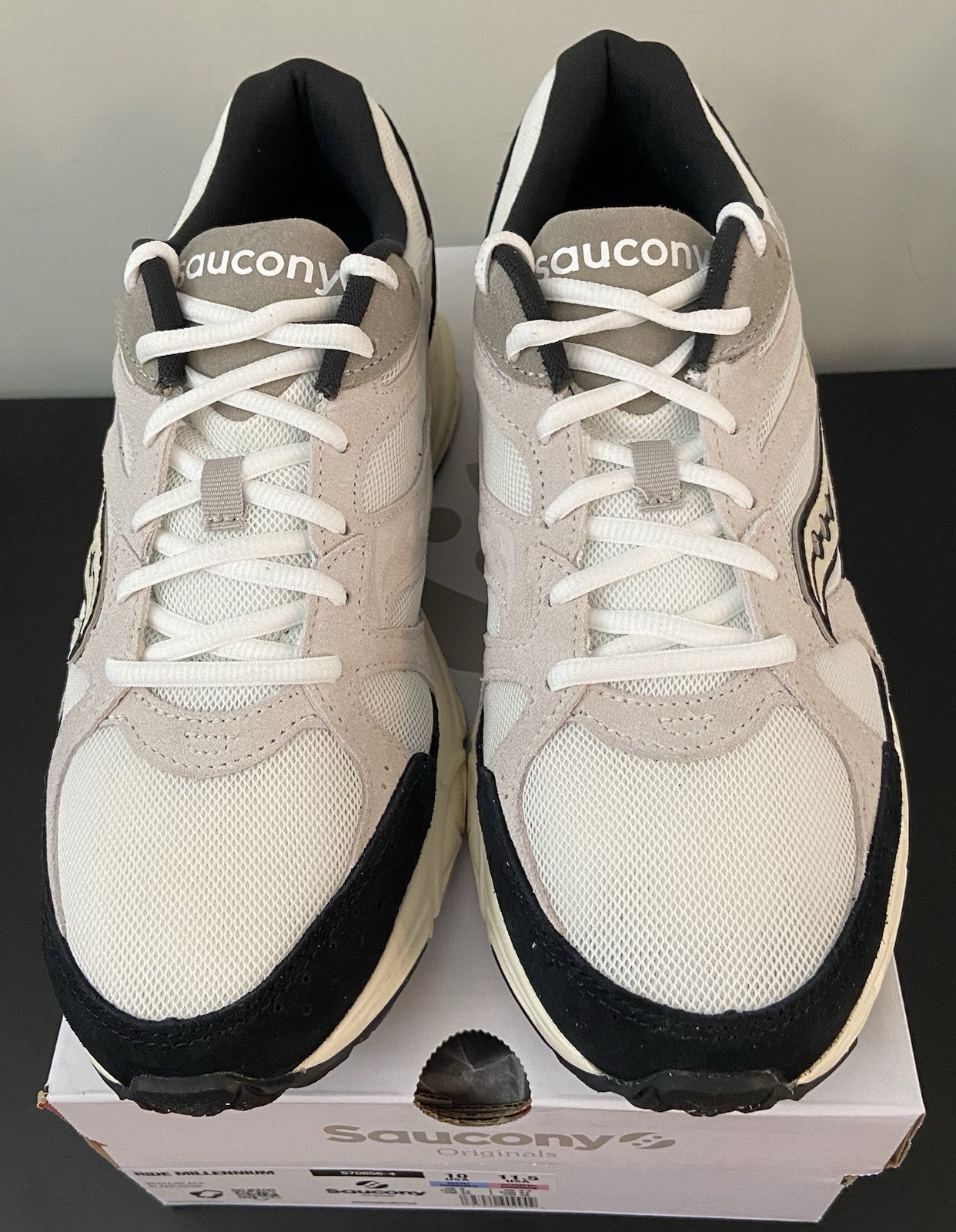 Saucony Grid Ride Millennium Men’s White/Black Size 10 #S70856-4