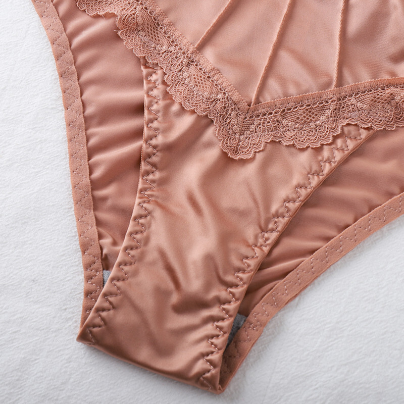 5 Packs Lot Sexy Womens Satin Panties Thongs High Leg Ladies Underwear Lingeries