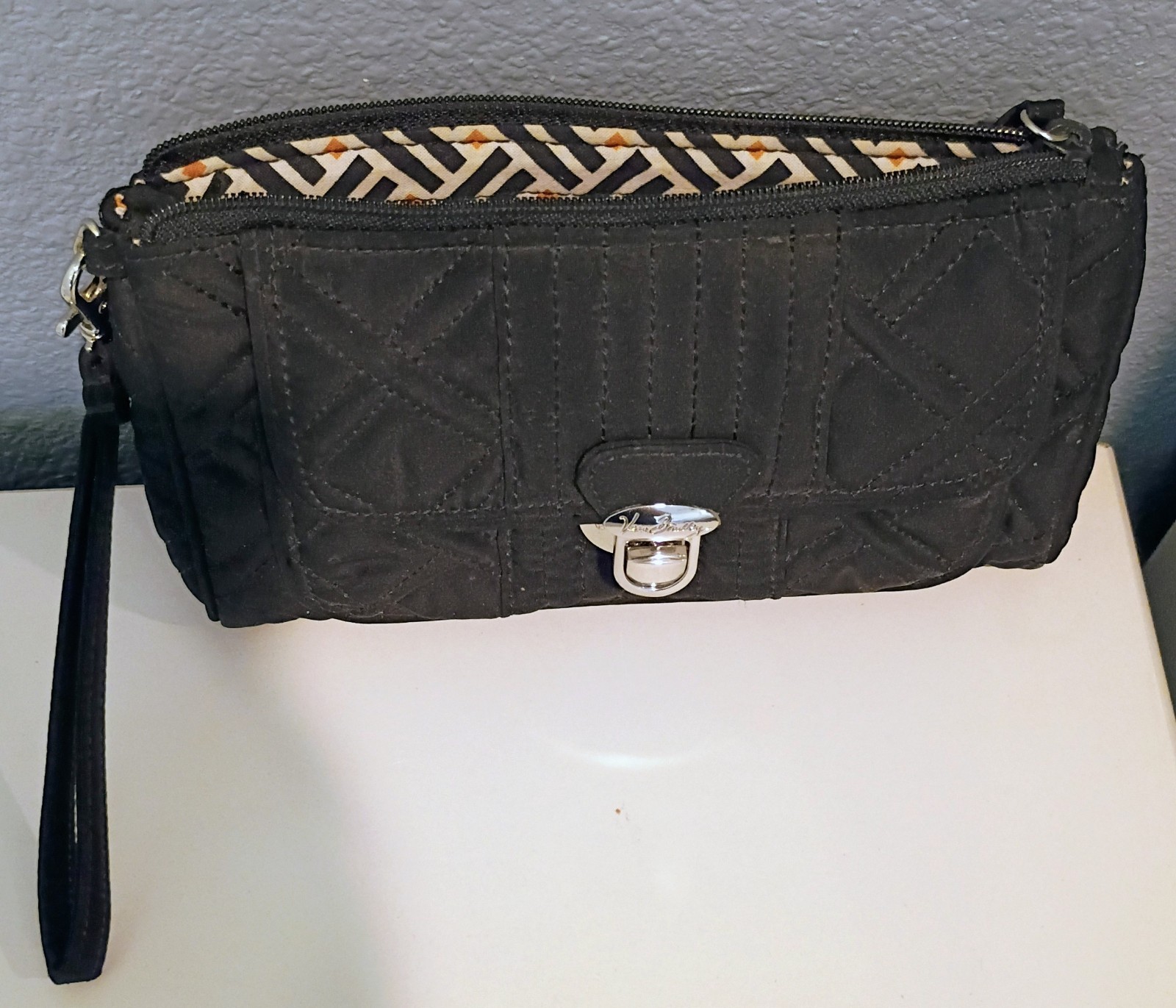 vera bradley Push Lock Quilted Wristlet