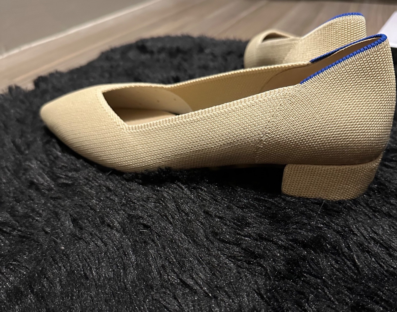 Rothys The High Point Womens Size 8.5 US Sandstone Beige Knit Block Heels Shoes