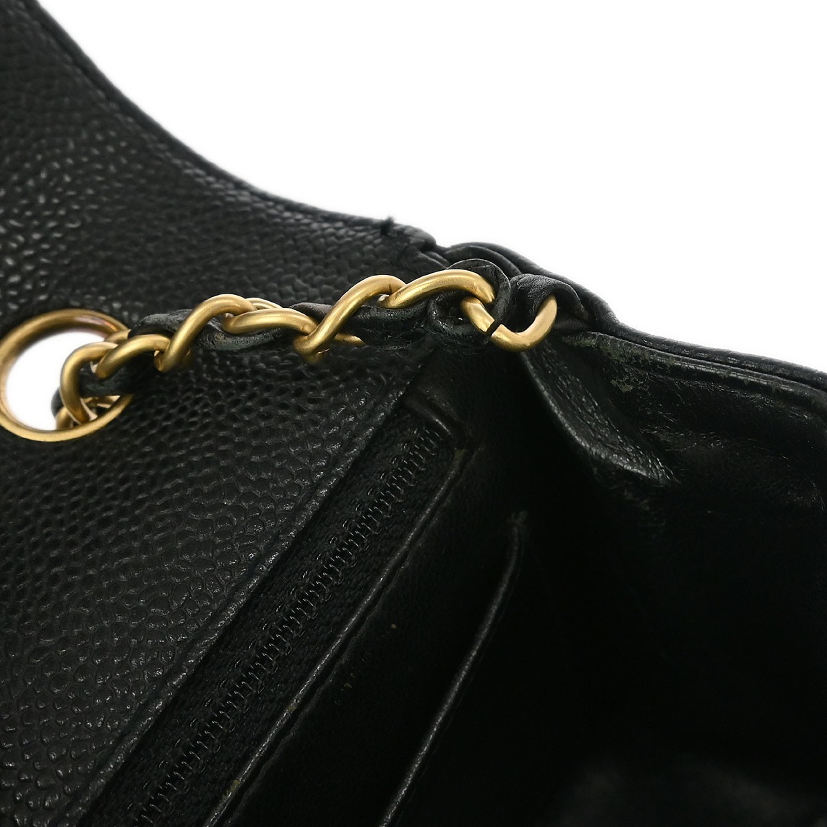 Chanel Black Calfskin Wood Straight Flap Shoulder Bag 154971