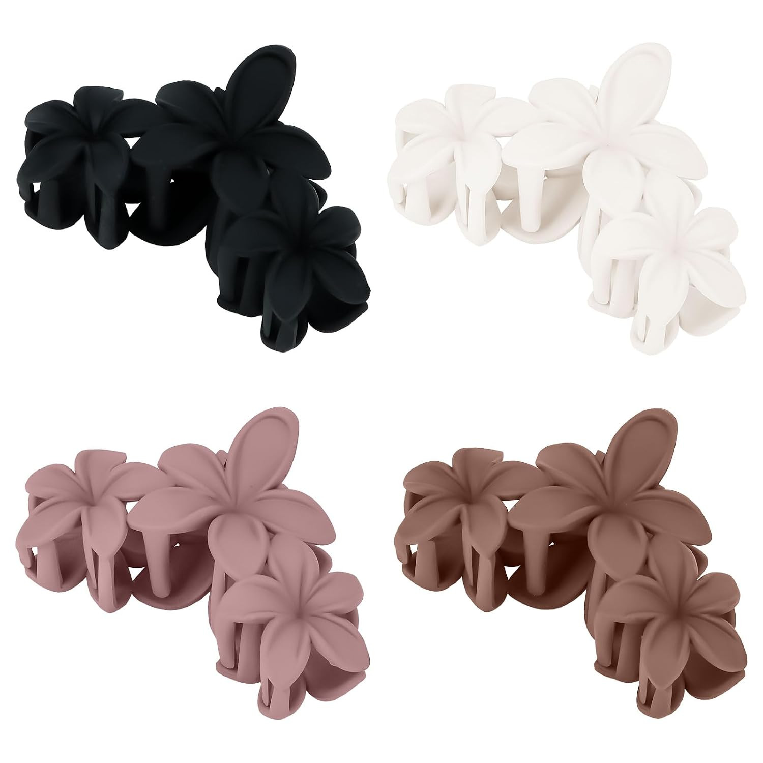 4 Pcs Large Matte Non-Slip Claw Hair Clips for Thick Hair – Strong Hold Jaw Clip